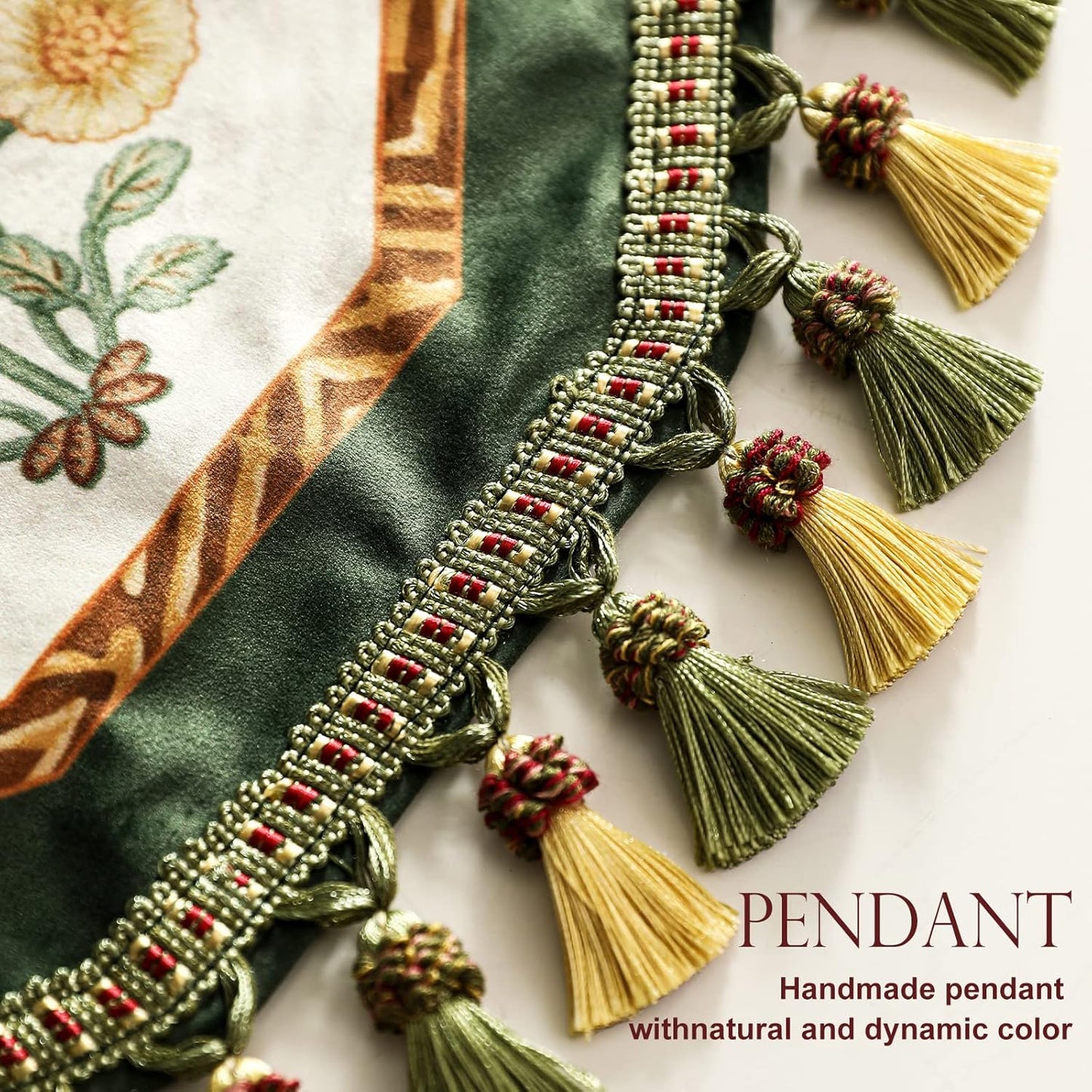 patdrea Velvet French Table Runner Farmhouse for Home Kitchen Dining Decor Parties Family Dinners Wedding 12"*102"