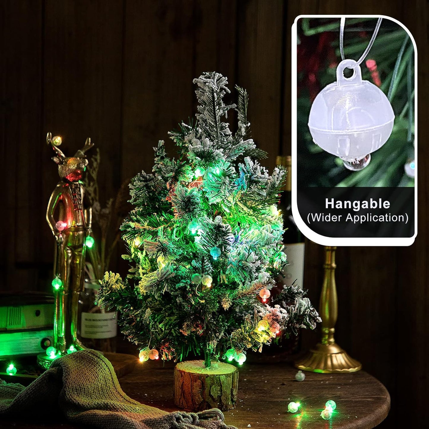 50PCs Mini Led Lights, Blinking Led Balloons Light for Neon Party Lights, Paper Lanterns, Easter Eggs, Birthday Party, Wedding, Halloween, Christmas Decoration (Blinking Green)