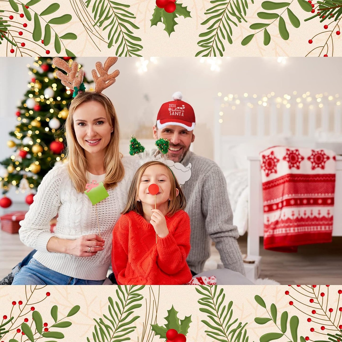 Christmas Santa Baseball Hat Santa Claus Costume hat with Fuzzy Fur Pom