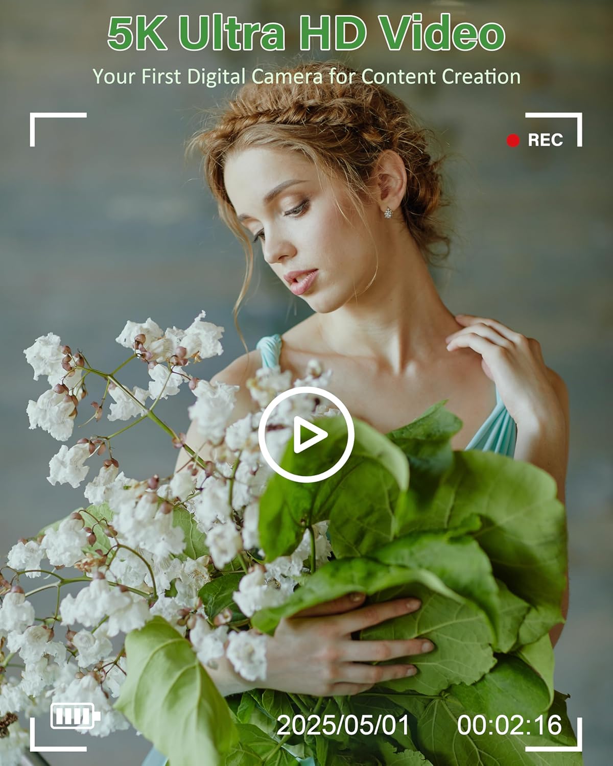 5K Digital Camera for Photography, 75MP WiFi Vlogging Camera for YouTube with 3" 180° Flip Screen, 18X Zoom UHD Autofocus Video Camara with 32GB SD Card