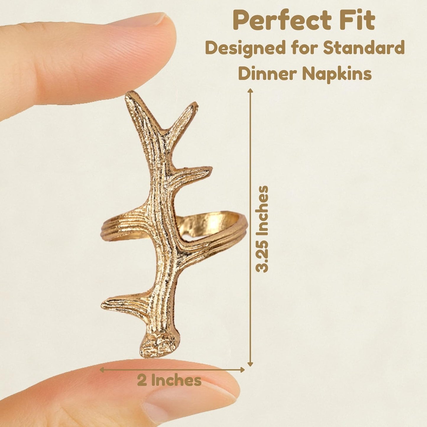 Lightweight Metal Napkin Rings Set of 12 - Napkin Rings Holder for Dinning Table Parties Dining Table, Weddings, and Special Events - Elegant Table Décor for Home & Restaurants (Gold) - CLEENTABLE