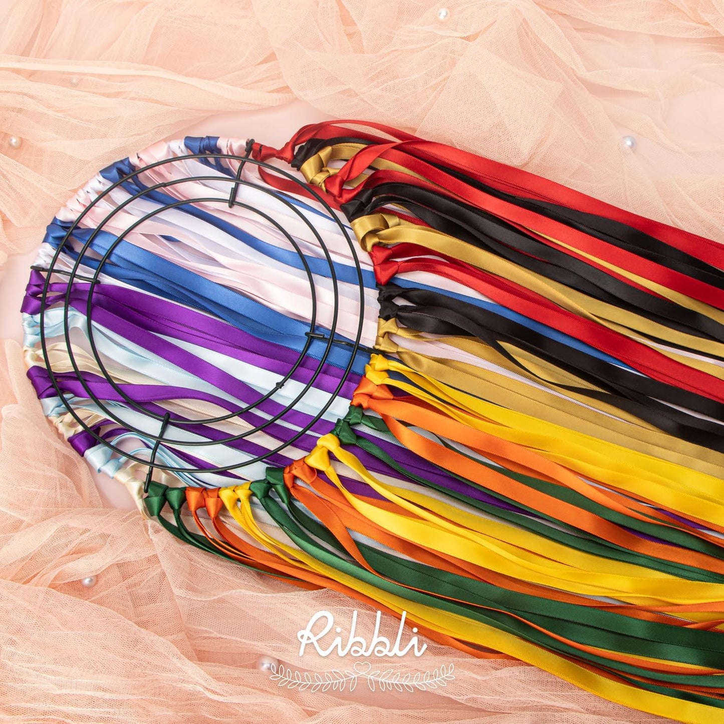 Ribbli Double Faced Forest Green Satin Ribbon,3/8” x Continuous 25 Yards,Use for Bows Bouquet,Gift Wrapping,Floral Arrangement