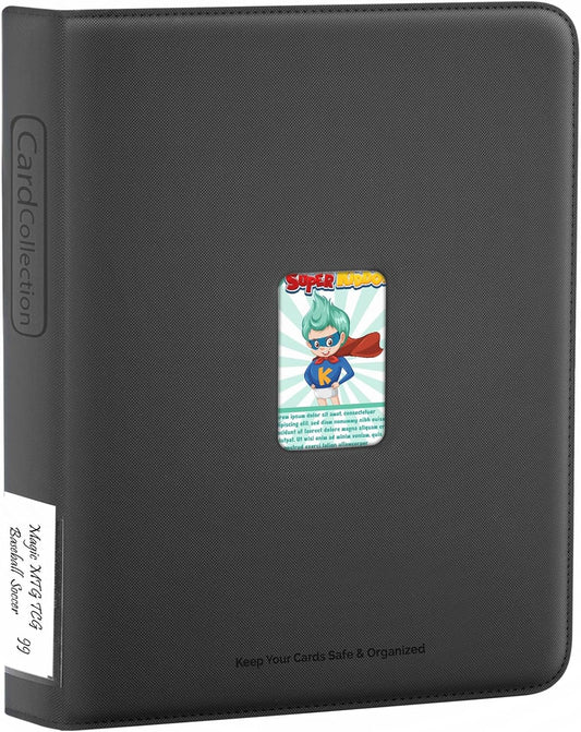 Premium ZiP Trading Cards Binder 9 Pockets, 936 Cards, Large Cards Book Album with Front Window & Lable Pocket, Card Collection Folder for TCG, MTG, Baseball, Football, Soccer and Games Cards