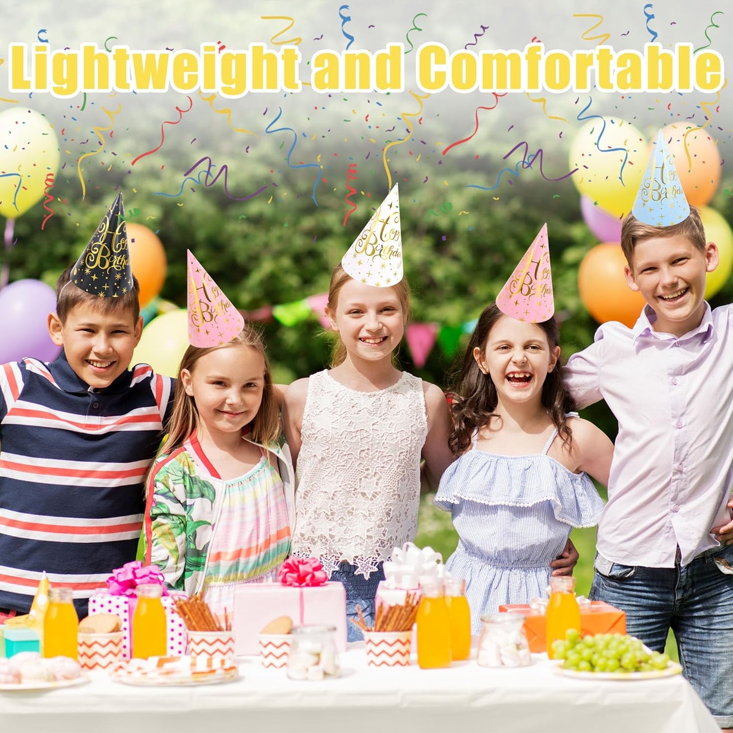 CANREVEL Party Hats for Kids and Adults, Party Headwear, Happy Birthday Hats, Birthday Party Decorations