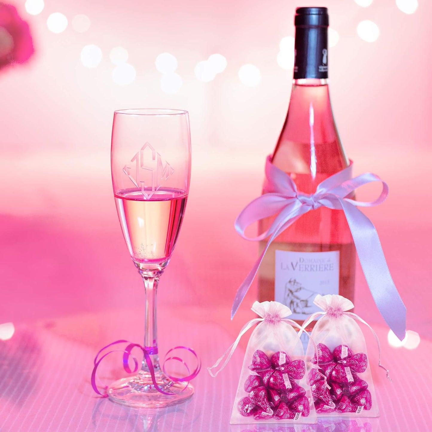 Super Z Outlet 100 Pack 5x7 Inch Mini Sheer Drawstring Organza Transparent Bags Jewelry Sack Pouches for Wedding, Party Decorations, Arts & Crafts Gifts (Pink)