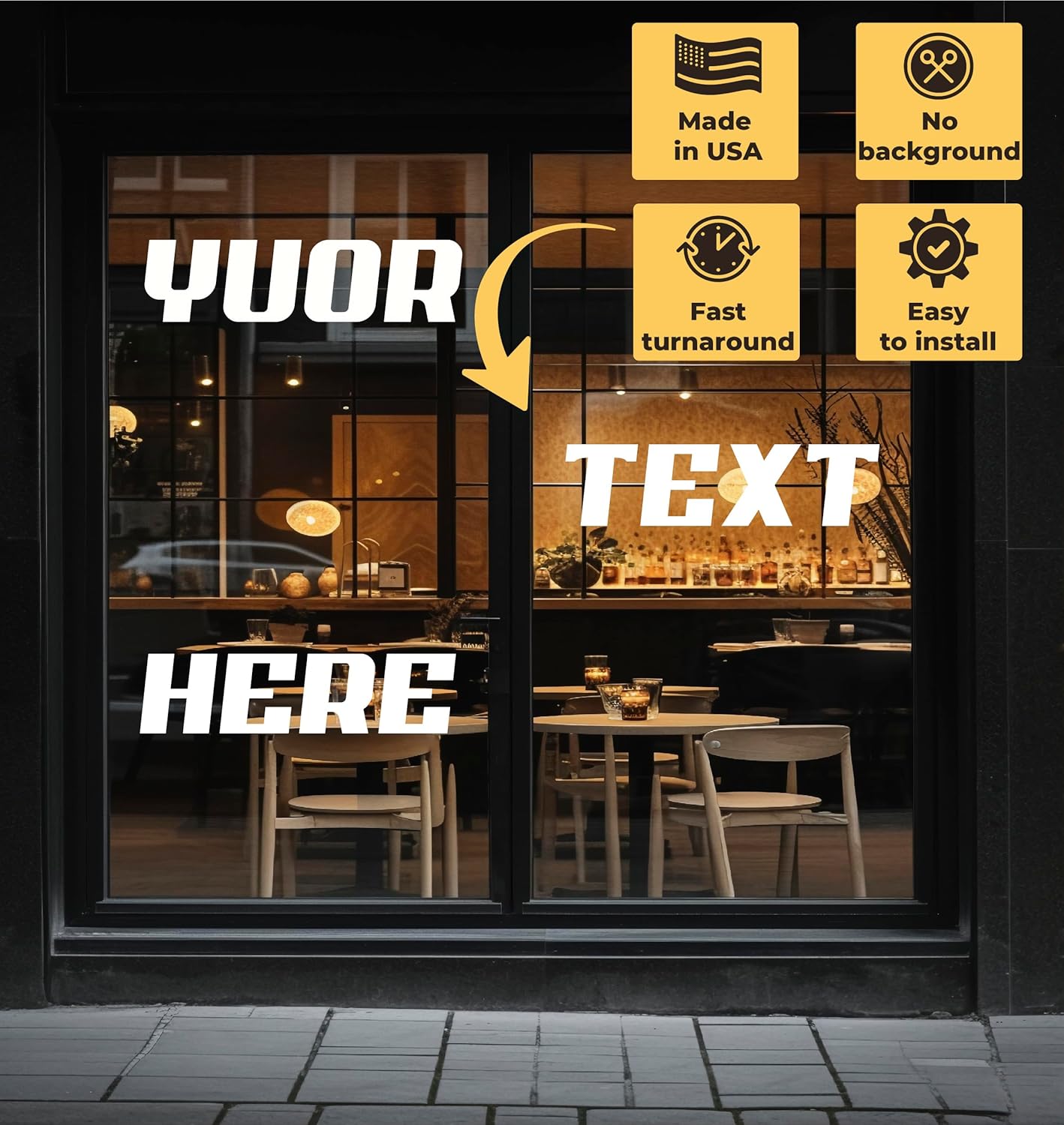 Custom Window Lettering - Custom Vinyl Decal Sticker Letters - Custom Decal Text Sticker - Personalized Vinyl Text Decal for Window