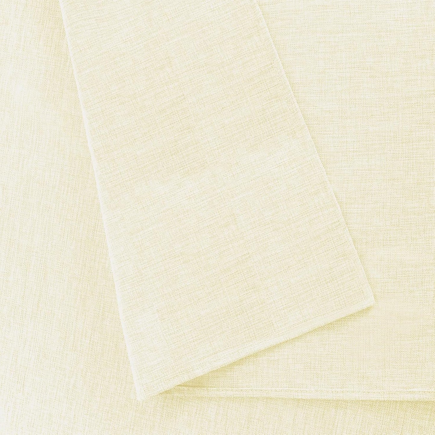 Hiasan Faux Linen Rectangle Tablecloth - Wrinkle and Stain Resistant Washable Table Cloth for Kitchen Dining Room Holiday Table Cover for Dinner, Champagne, 54 x 80 Inch