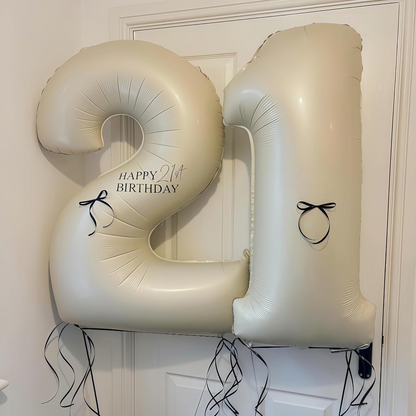 Cream 8 Balloon Number 40 Inch Cream White Number 8 Balloon Helium Mylar 8 Balloon for Birthday Party Decoration