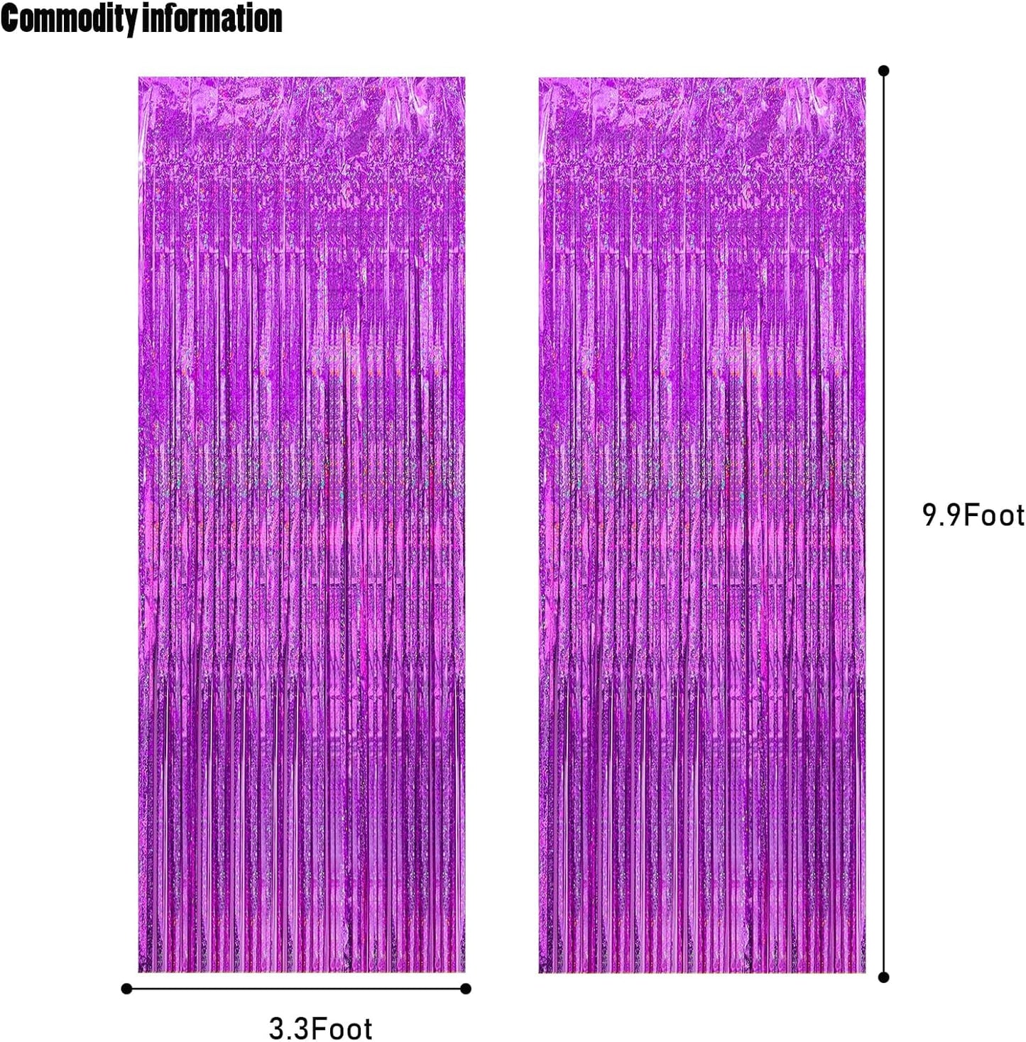 CANREVEL 2 Pack 3.3x8.2 Feet Hot Pink Foil Fringe Backdrop Curtains, Glitter Tinsel Streamers Birthday Party Decorations, Fringe Backdrop for Bachelorette Engagement Wedding Baby Bridal Shower Party