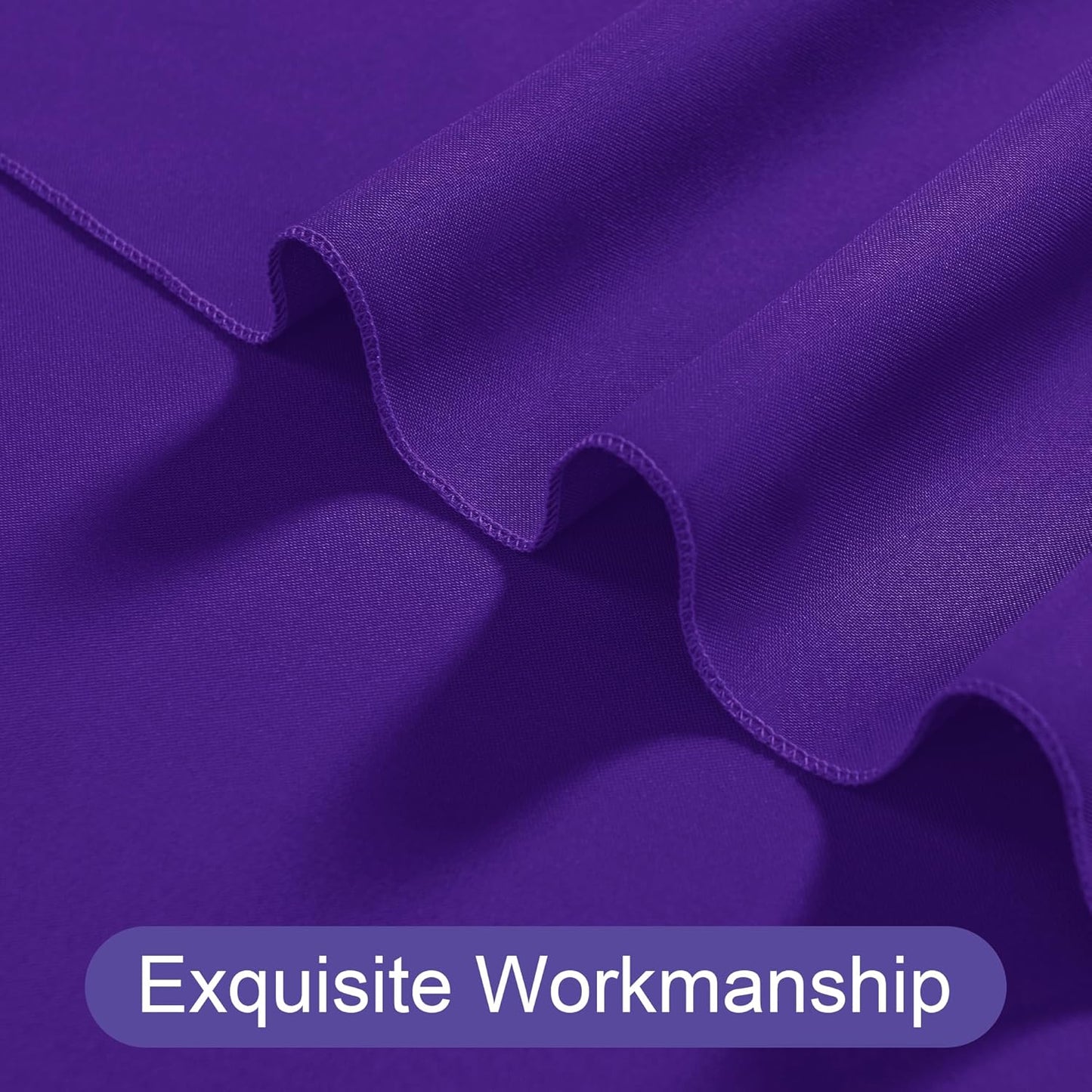 DWCN 10x8 FT Purple Backdrop Curtains for Parties, Photography Backdrop Drapes with Rod Pockets for Wedding Decorations Stage Birthday Family Gatherings, 2 Panels 5ft x 8ft