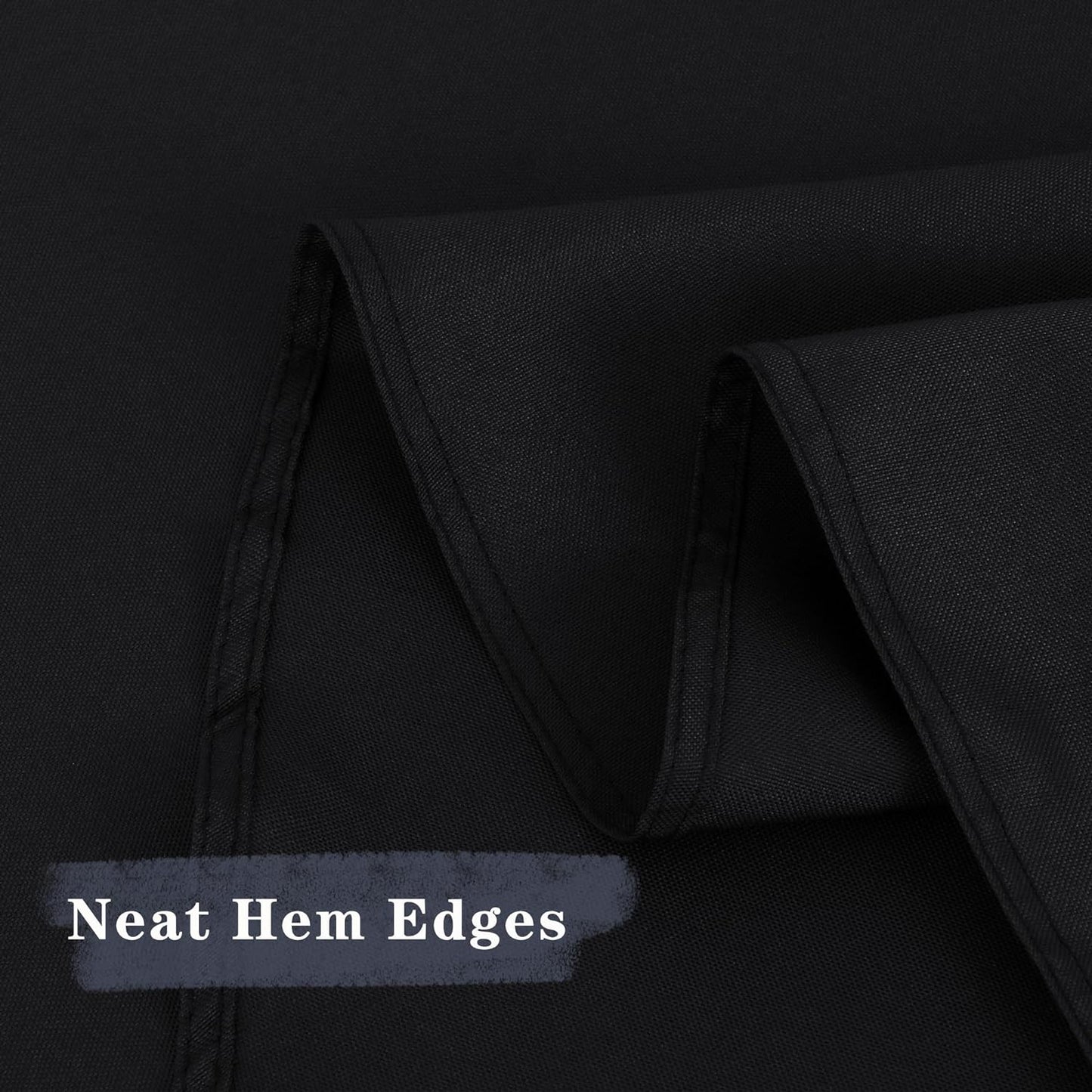 sancua 8 Pack Round Tablecloth 90 Inch Black, Stain and Wrinkle Resistant Table Cloth - Washable Polyester Table Cover for Dining Tables, Buffet Parties and Camping