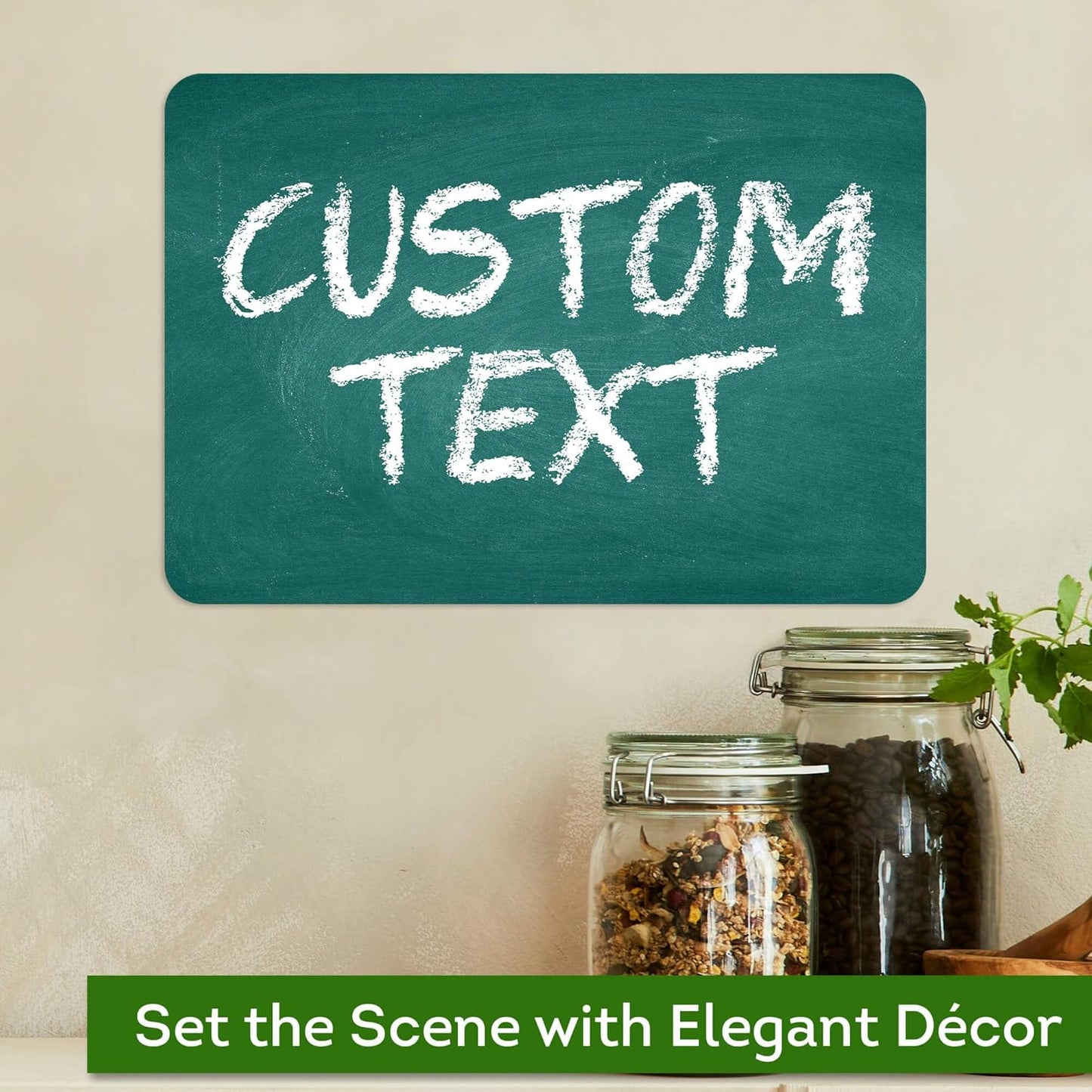 Custom Sign, Custom Street Sign, 11 Font Colors, 13 Font Styles, 4 Hole Options, 22 Sizes, 7x10 Inches, Rust Free DiBound, Fade Resistant, Made in USA by My Sign Center (Chalkboard Green)