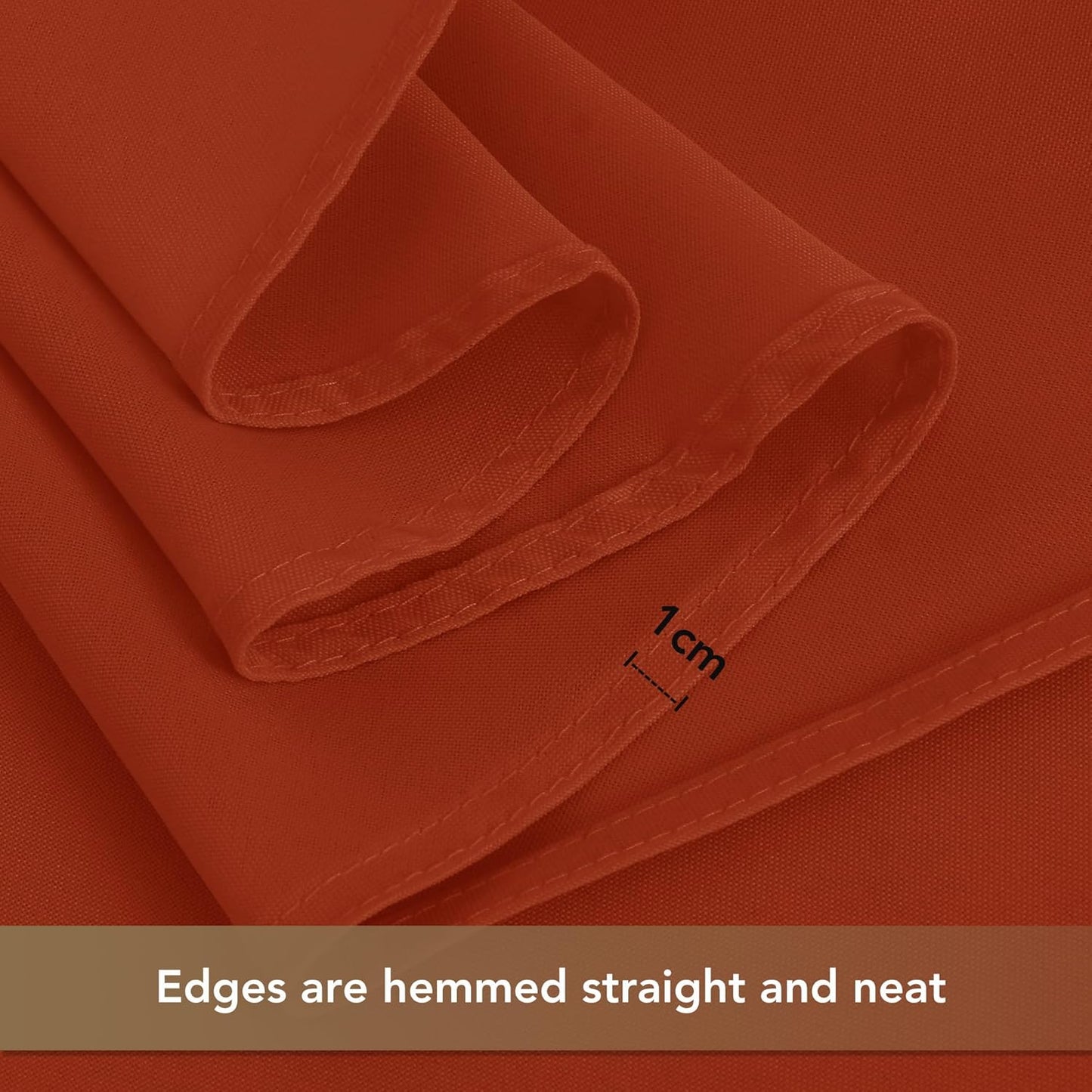 sancua Thanksgiving Square Tablecloths 54x54 Inch Rust, 2 Pack Fabric Fall Table Cloth for Square or Round Tables, Burnt Orange Washable Polyester Table Cover for Dinner, Holiday Party, Display Tables