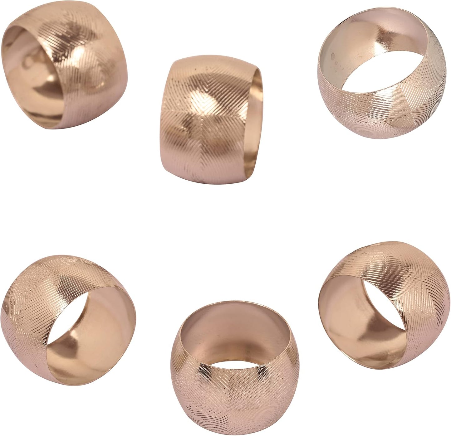 Brass Base Handcrafted Beautiful Attractive Look Large Size Party Dining Table Napkin Holders in Silver Tone. (Set of 6).