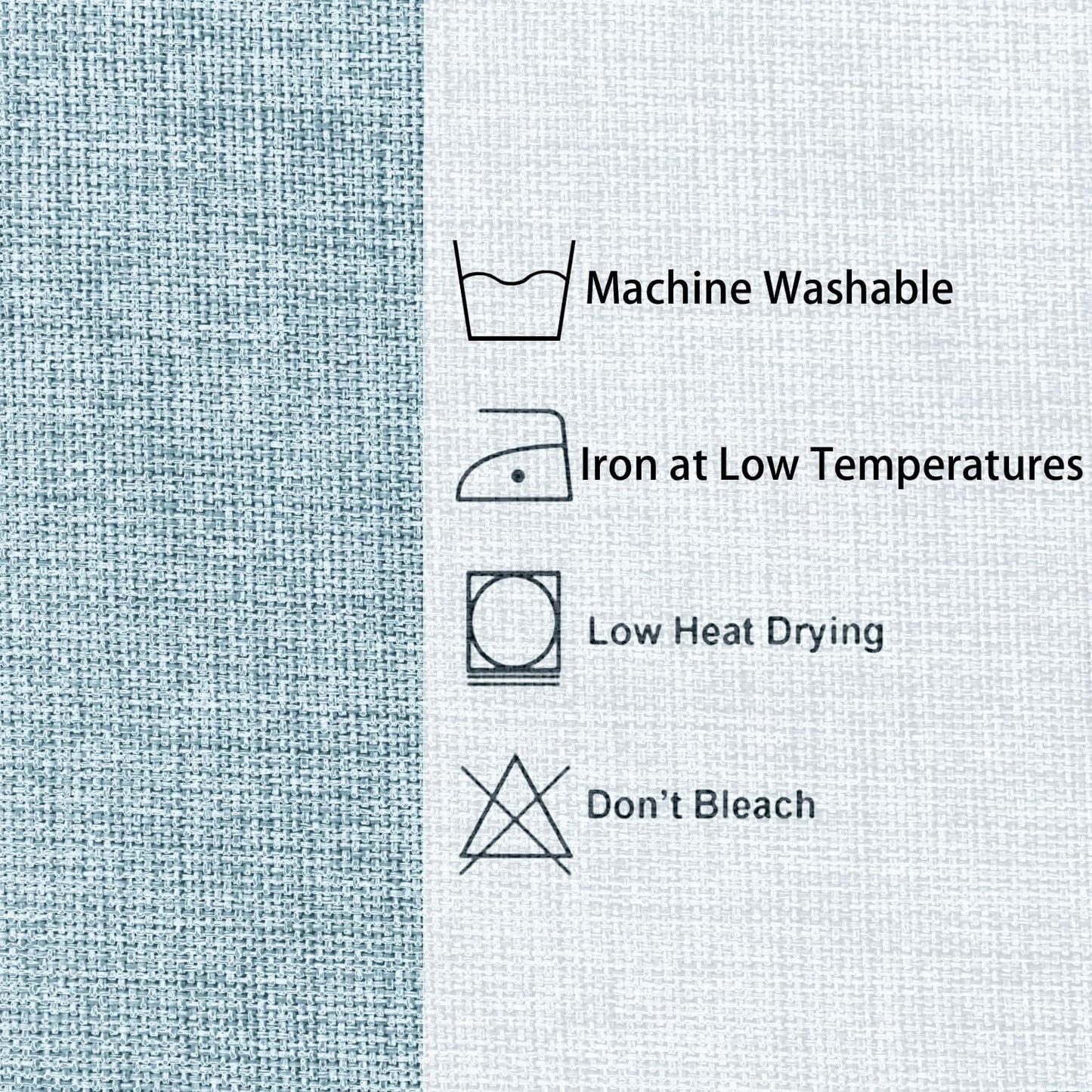 Hiasan Faux Linen Rectangle Tablecloth - Wrinkle and Stain Resistant Washable Table Cloth for Kitchen Dining Room Holiday Table Cover for Dinner, Lux Slate Blue, 70 x 108 Inch