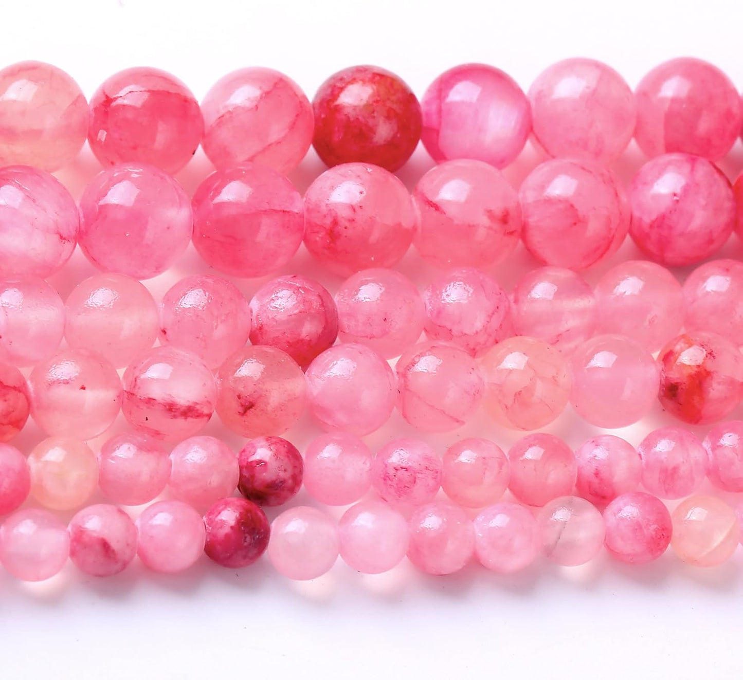 Blood Red Persian Jade Stone Beads Gemstone Round Crystal Energy Jade Beads Stone Beads for Jewelry Making DIY Bracelet Necklace Jewelry Making 1 Strand 15.5inch 31PCS 12MM