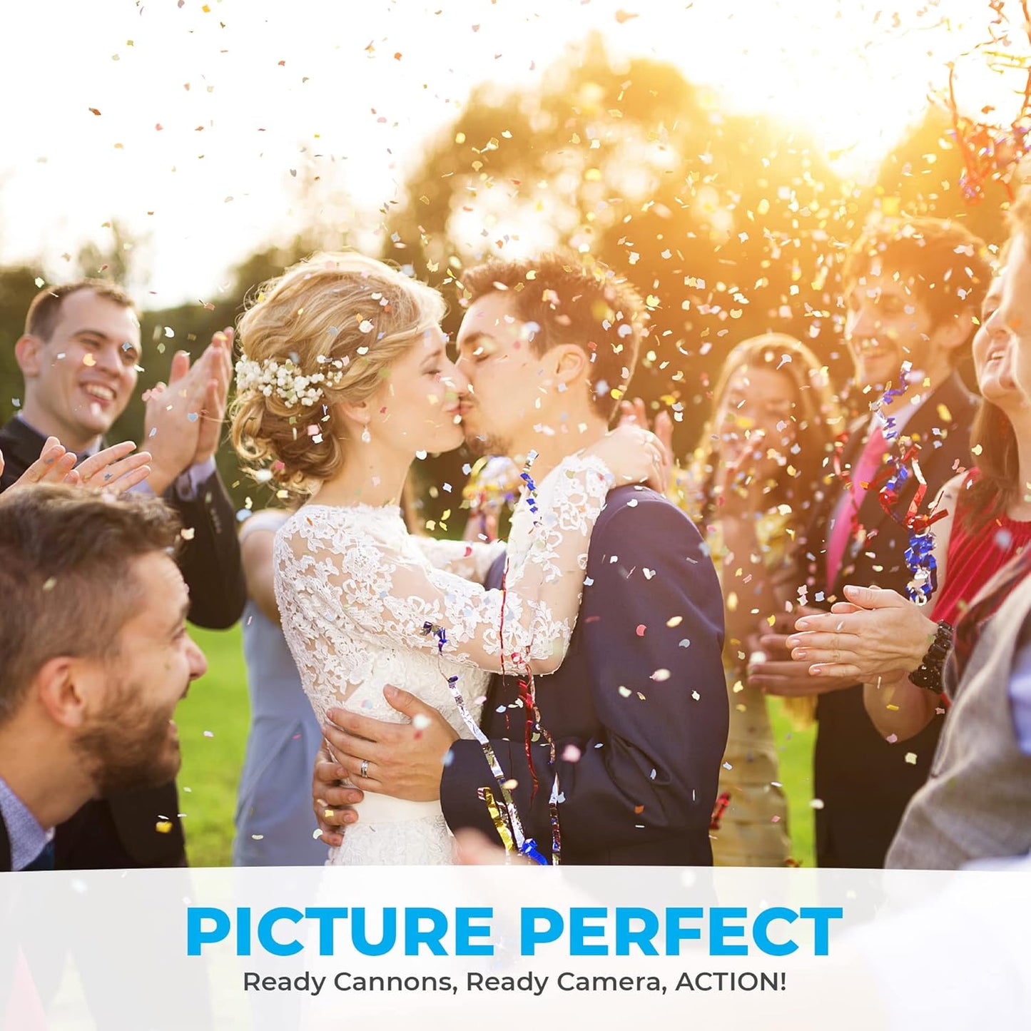 16" Confetti Poppers Cannon - 12pack Extra Large Party Poppers, Confetti Shooters, Multicolor Biodegradable Cannons, Launch 25ft, Loud Pop - Birthdays, Wedding Send Off, New Year's Eve