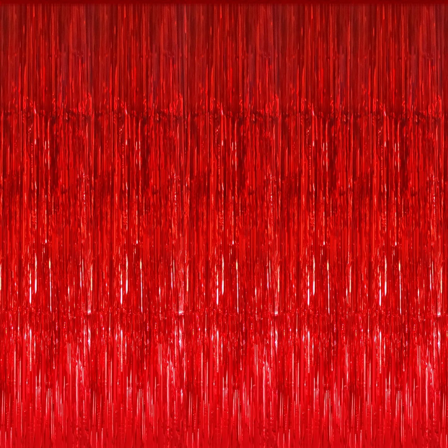 GOER 3.2 ft x 8.2 ft Metallic Tinsel Foil Fringe Curtains Party Photo Backdrop Party Streamers for Birthday,Graduation,New Year Eve Decorations Wedding Decor (1 Pack, Red)