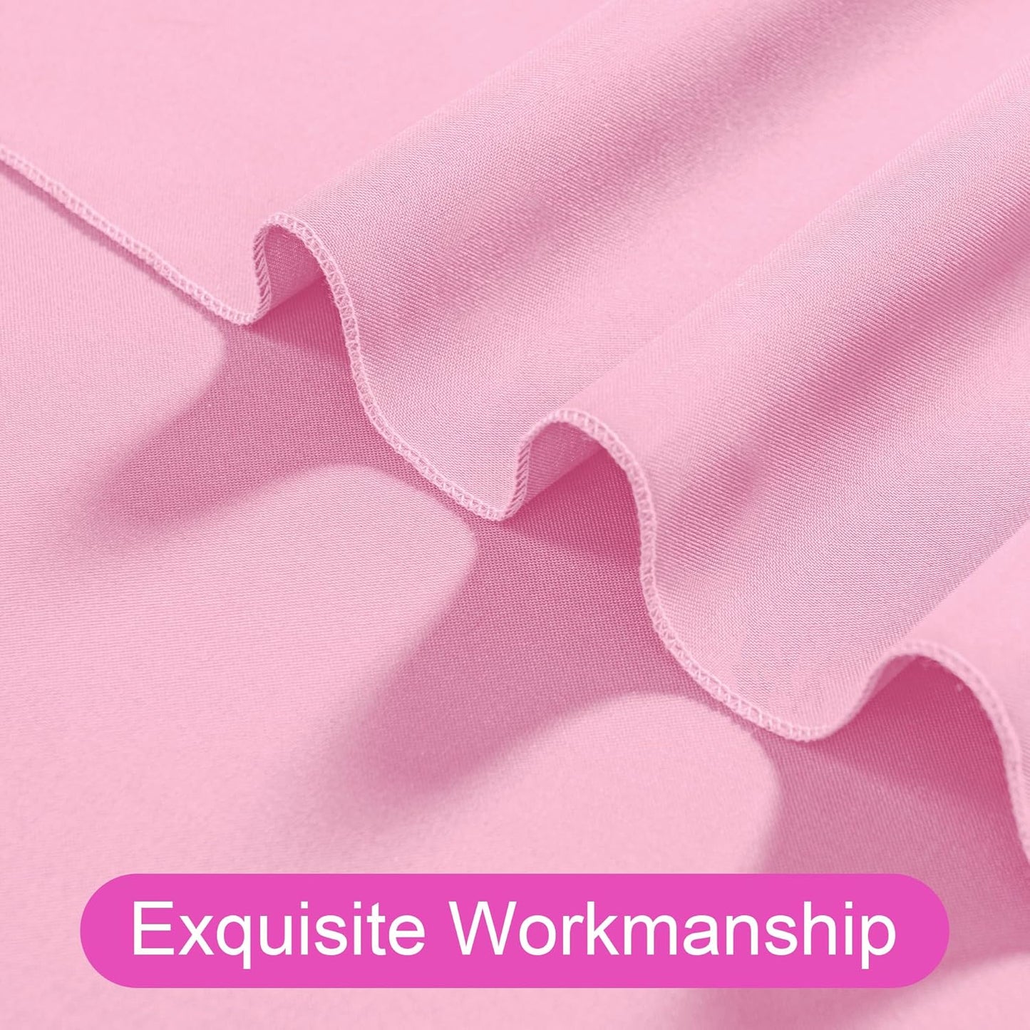DWCN 10x8 FT Pink Backdrop Curtains for Parties, Photography Backdrop Drapes with Rod Pockets for Wedding Decorations Stage Birthday Family Gatherings, 2 Panels 5ft x 8ft