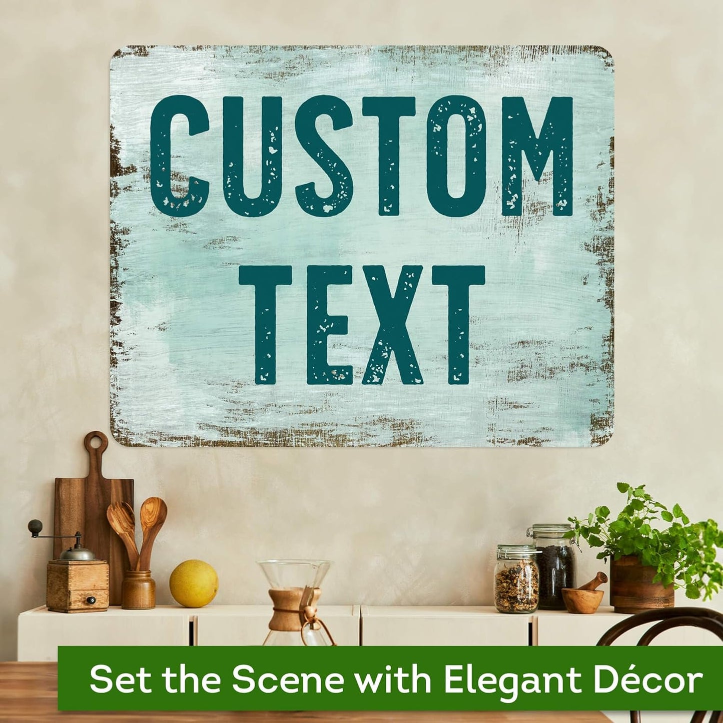Custom Sign, Custom Street Sign, 11 Font Colors, 13 Font Styles, 4 Hole Options, 22 Sizes, 24x30 Inches, Rust Free DiBound, Fade Resistant, Made in USA by My Sign Center (Shabby Chic)