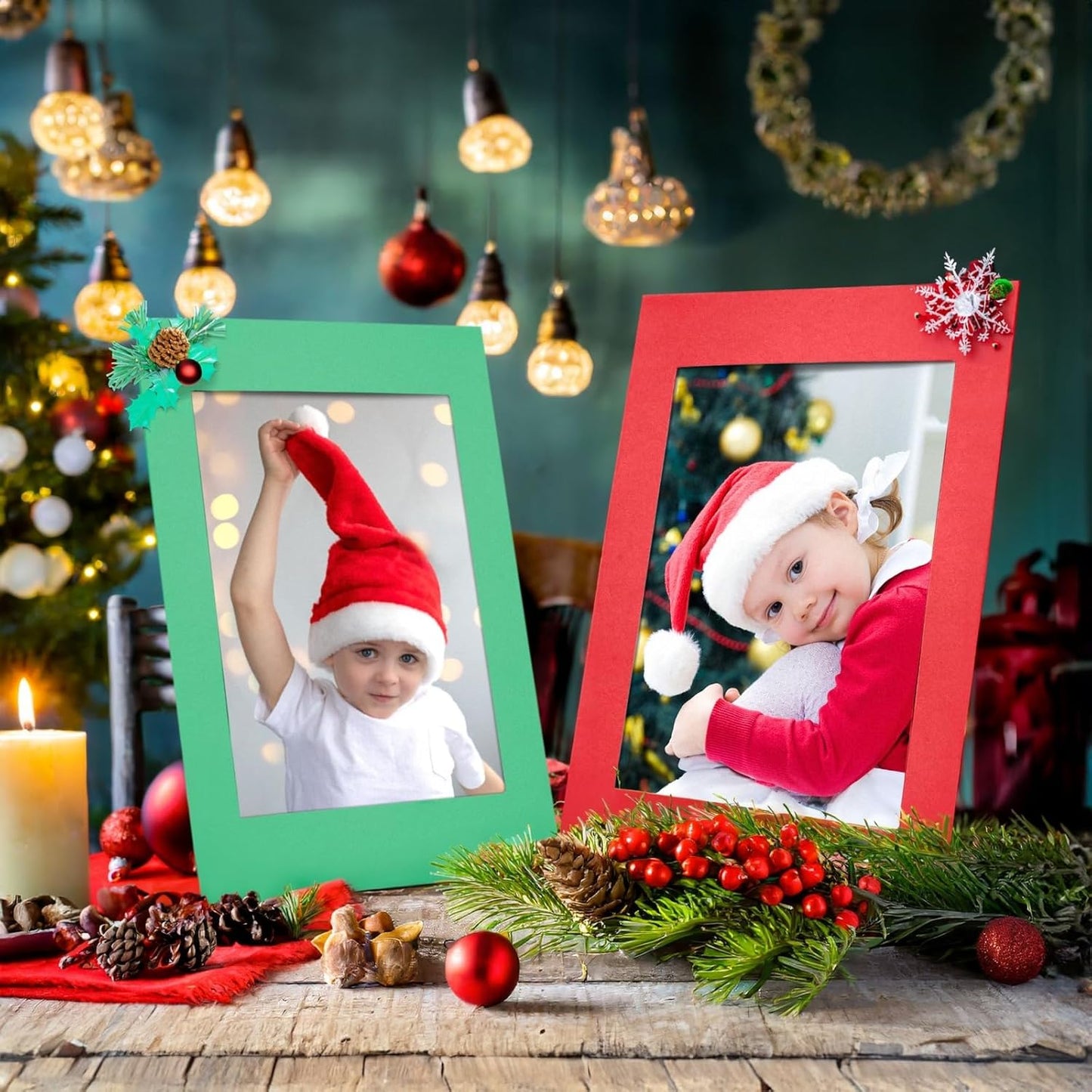 Juvale Cardstock Picture Frames - 4x6 in, Multicolor, 50 Pack - Paper Photo Frames for DIY & Classroom Crafts