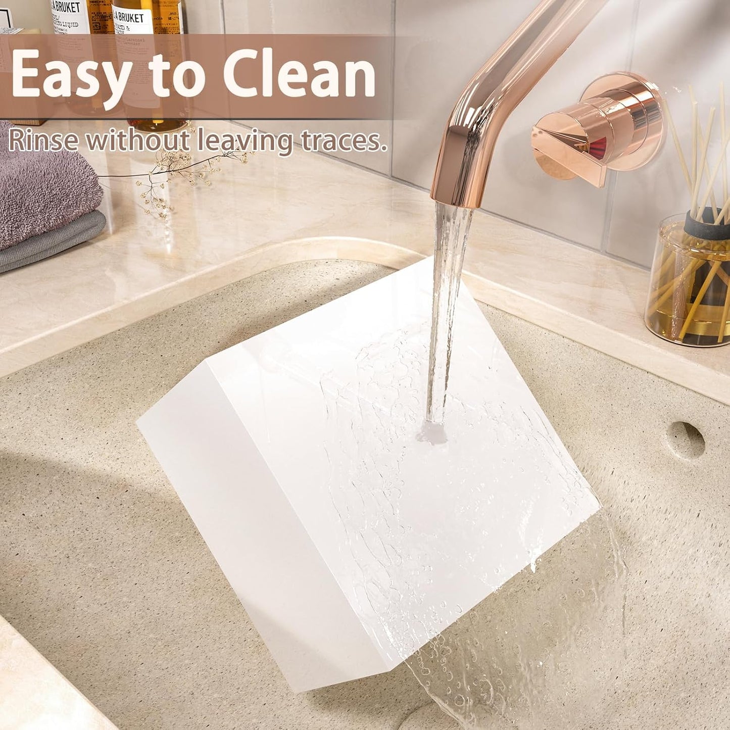 Buffet Risers, Food Display Risers for Party, White Acrylic Risers Display Stand for Buffet Table, Catering Displays for Dessert, Cube Box Nesting Riser with Hollow Bottoms (6"x7"x8" 3PCS)