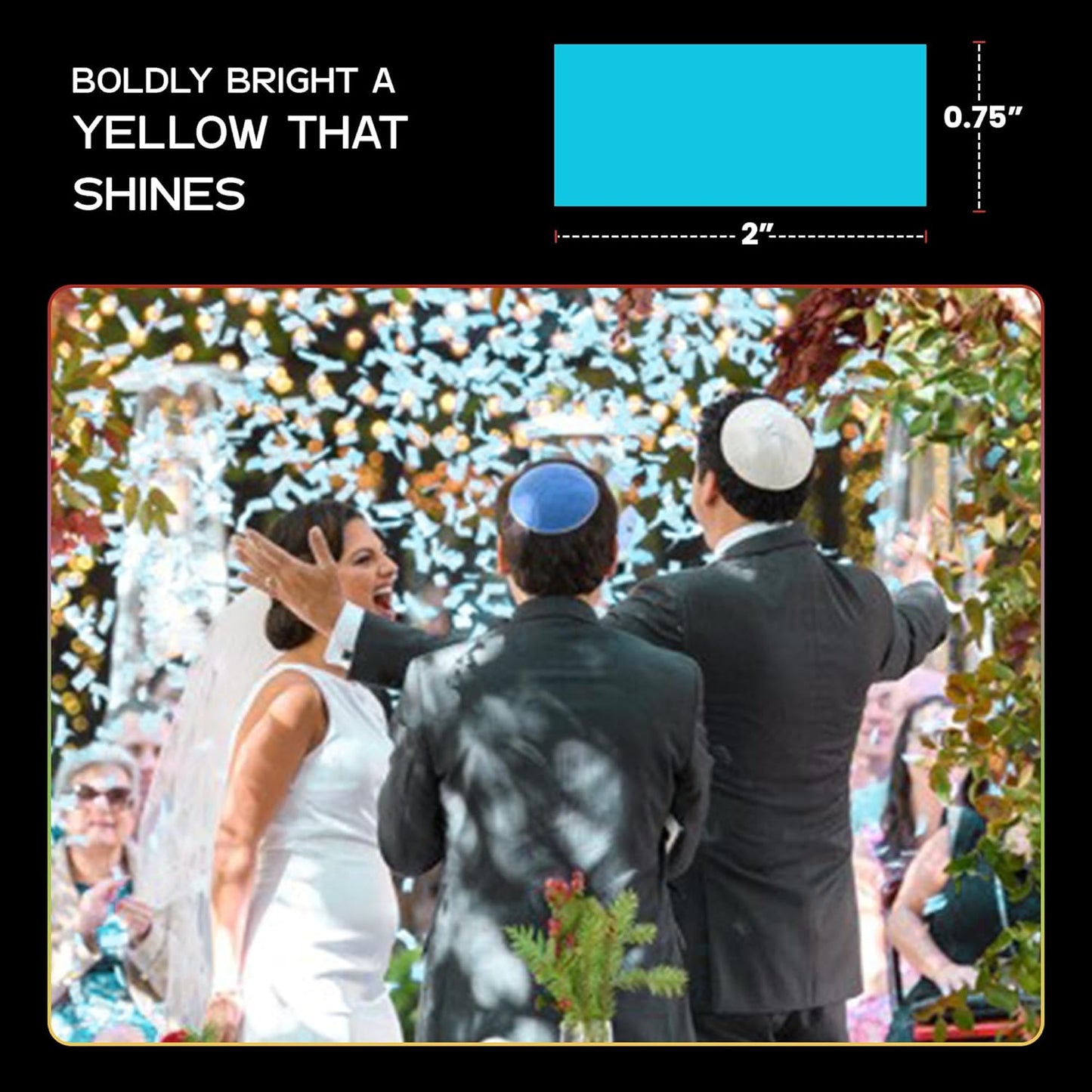 Turquoise Color Biodegradable Confetti - Rectangular Fluttering Tissue Paper Confetti for Cannon and Launcher use – Best for Wedding, Parties, Concerts and Live Events - 1 lb, 16 oz