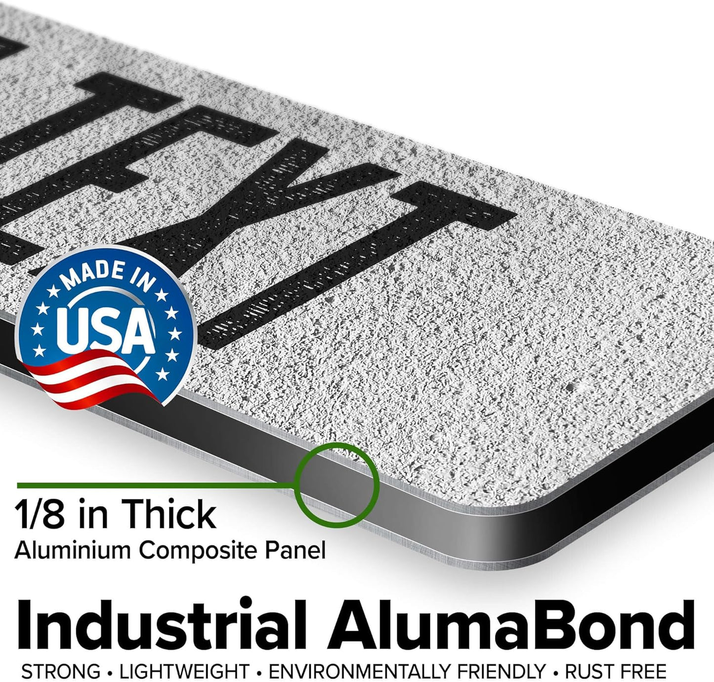 Custom Sign, Custom Street Sign, 11 Font Colors, 13 Font Styles, 4 Hole Options, 22 Sizes, 4x18 Inches, Rust Free DiBound, Fade Resistant, Made in USA by My Sign Center (Concrete)