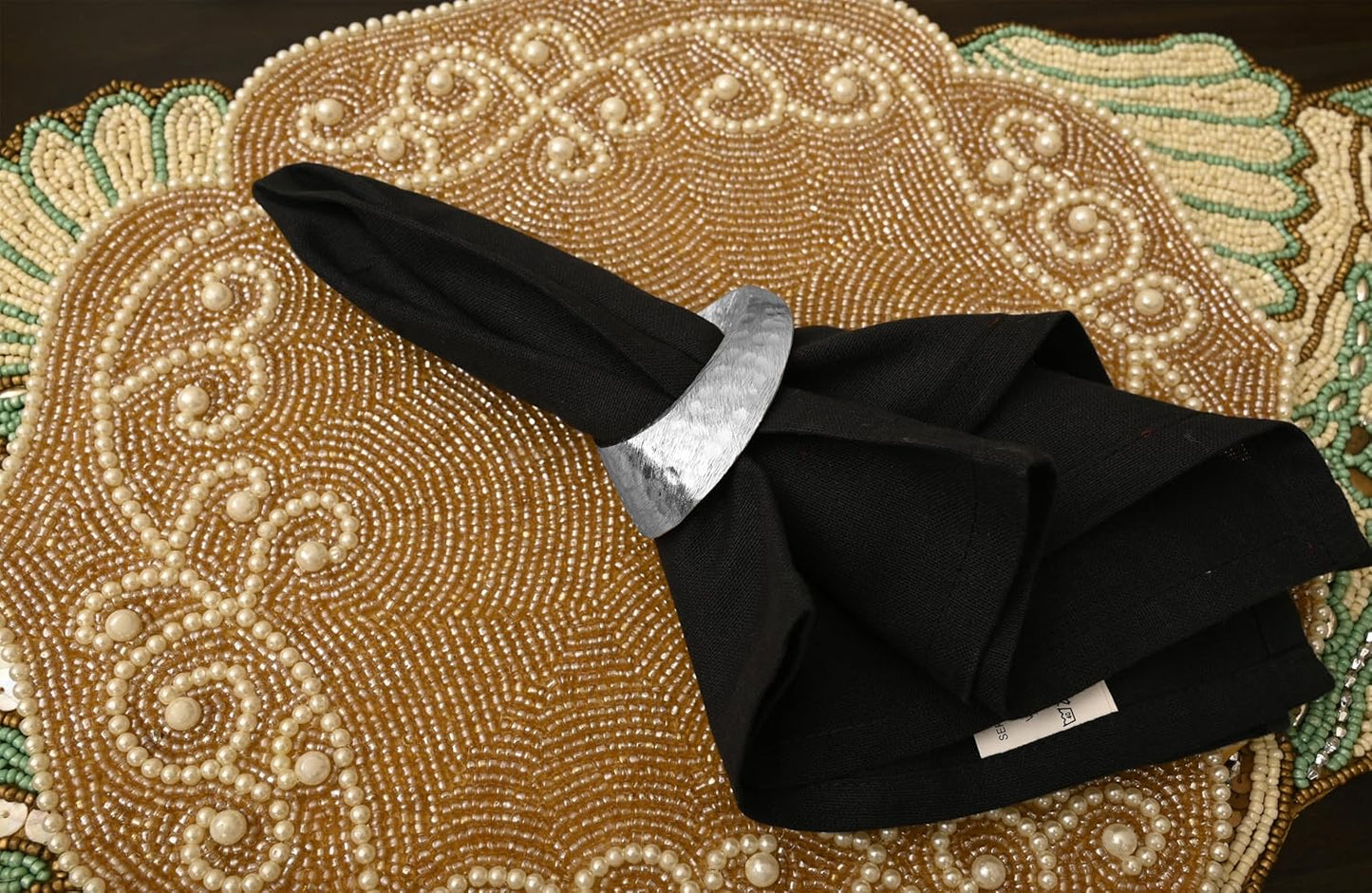 Metal Napkin Rings - Mobius Napkin Ring Loop Design - Napkin Ring Holder Set of 12 for Family Dinner, Party, Table, Decorations, Wedding, Banquet, Metallic Adornment (Silver) - CLEENTABLE