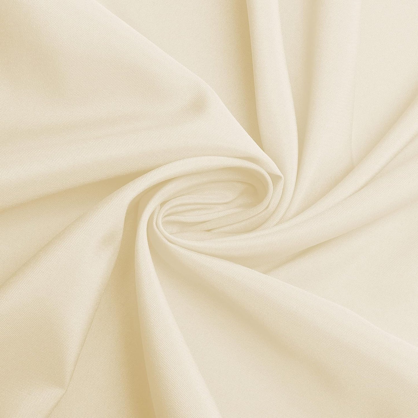 sancua Round Tablecloth - 48 Inch - Water Resistant Spill Proof Washable Polyester Table Cloth Decorative Fabric Table Cover for Dining Buffet Parties, Beige (Fits 30-36 Inch Tables)