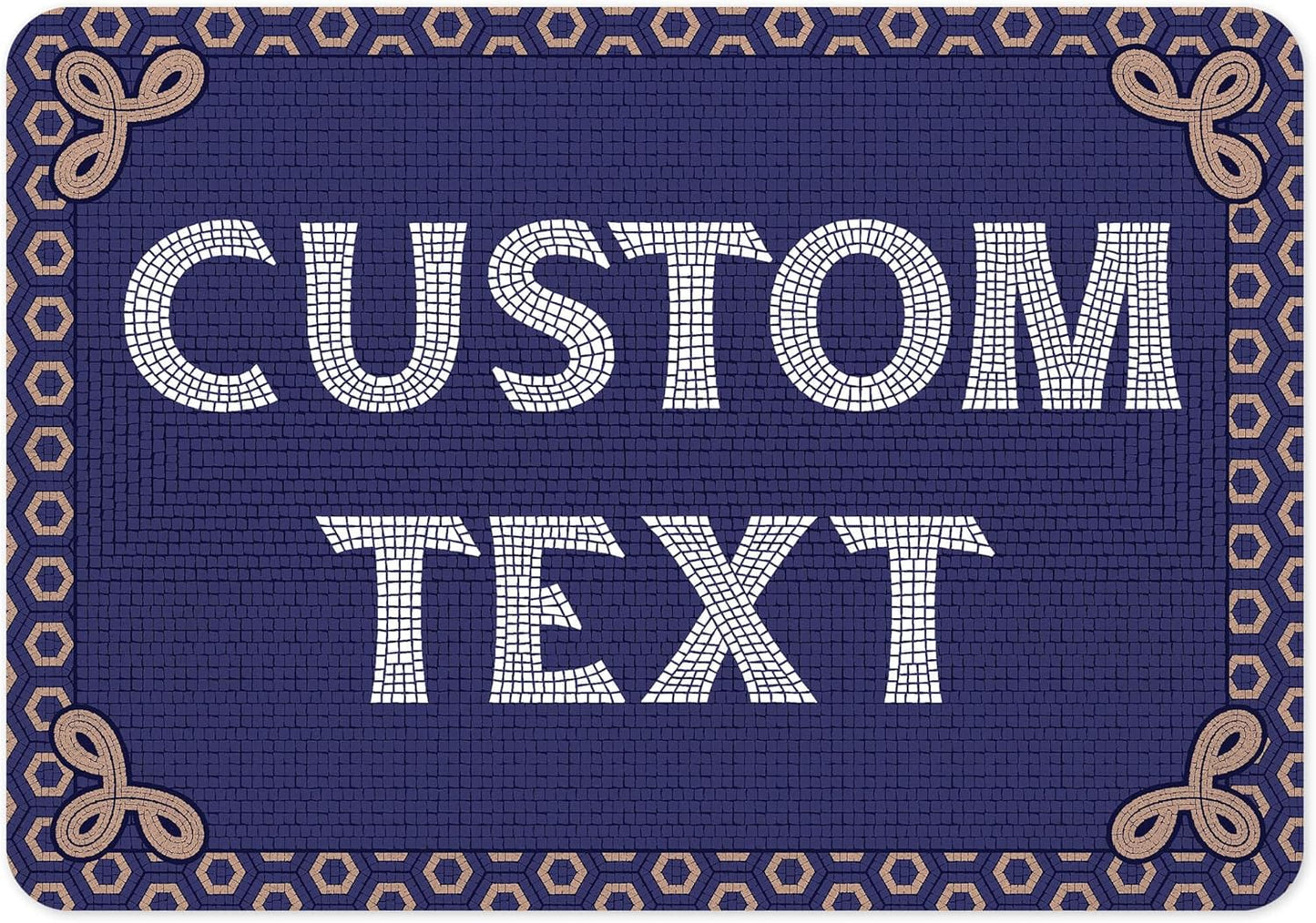 Custom Sign, Custom Street Sign, 11 Font Colors, 13 Font Styles, 4 Hole Options, 22 Sizes, 7x10 Inches, Rust Free DiBound, Fade Resistant, Made in USA by My Sign Center (Fauxsaic 1)