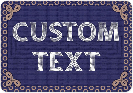Custom Sign, Custom Street Sign, 11 Font Colors, 13 Font Styles, 4 Hole Options, 22 Sizes, 7x10 Inches, Rust Free DiBound, Fade Resistant, Made in USA by My Sign Center (Fauxsaic 1)