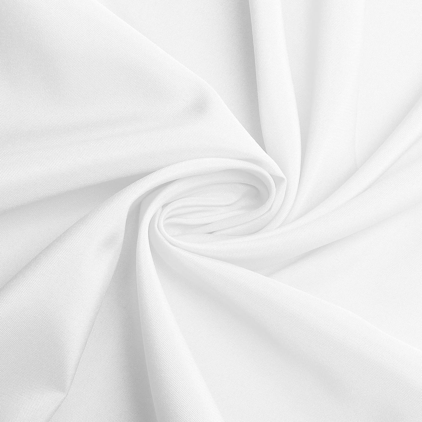 sancua Round Tablecloth - 90 Inch - Water Resistant Spill Proof Washable Polyester Table Cloth Decorative Fabric Table Cover for Dining Tables, Buffet Parties and Camping, White