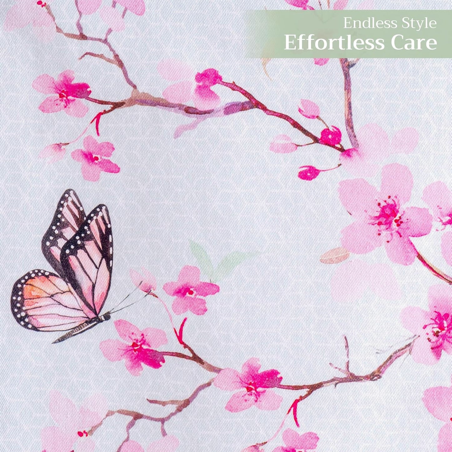 Maison d' Hermine Table Runner 100% Cotton Single Layer Table Runners 108 inches Long Decorative for Home Kitchen Dining Party Wedding Bridal Shower Spring Summer (Blossoms in Spring, 14.50" x 108")