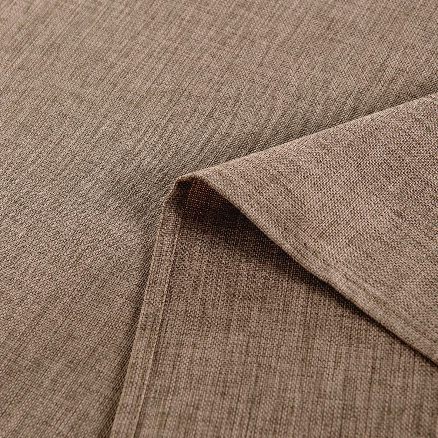 Hiasan Faux Linen Rectangle Tablecloth - Wrinkle and Stain Resistant Washable Table Cloth for Kitchen Dining Room Holiday Table Cover for Party Dinner, Khaki, 54 x 80 Inch