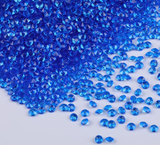 10000 pcs/Pack Wedding Table Scatter Confetti Crystals Acrylic Diamonds Vase Fillers 4.5 mm Rhinestones for Wedding, Bridal Shower, Vase Beads Decorations (Medium Blue)