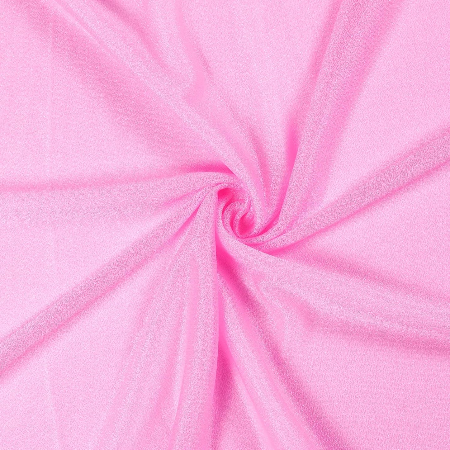 VDS Pack of 1 Panel (30 Inch X 40 Feet) Wedding Arch Draping Fabric Sheer Chiffon Fabric Drapery for Wedding Ceremony Reception Swag Backdrop Canopy Chuppah ARBO Altars Decoration (Bubblegum)