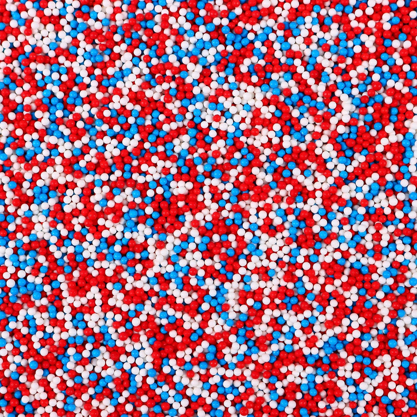 Edible Patriotic Nonpareils Sprinkles for Cake Decorating, Red White and Blue Sprinkles, 4th of July for Cupcakes, Cookies, Chocolate, Candy, and Ice Cream Topping(120g/4.23oz)