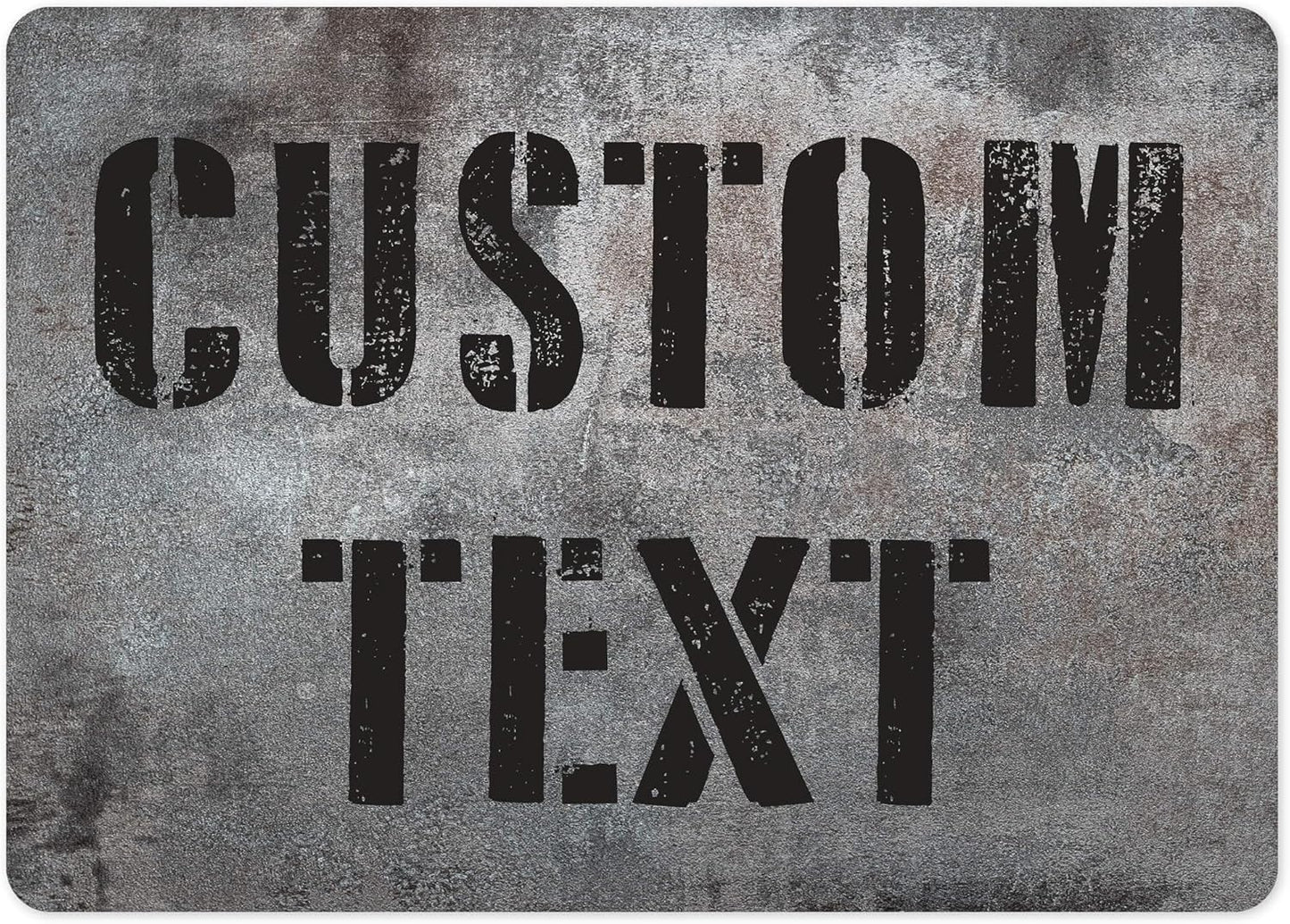 Custom Sign, Custom Street Sign, 11 Font Colors, 13 Font Styles, 4 Hole Options, 22 Sizes, 10x14 Inches, Rust Free DiBound, Fade Resistant, Made in USA by My Sign Center (Grunge Metal)