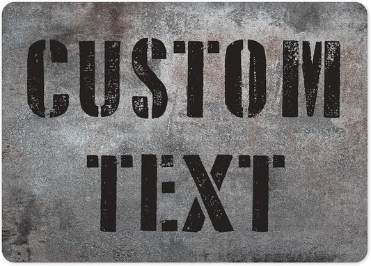 Custom Sign, Custom Street Sign, 11 Font Colors, 13 Font Styles, 4 Hole Options, 22 Sizes, 10x14 Inches, Rust Free DiBound, Fade Resistant, Made in USA by My Sign Center (Grunge Metal)