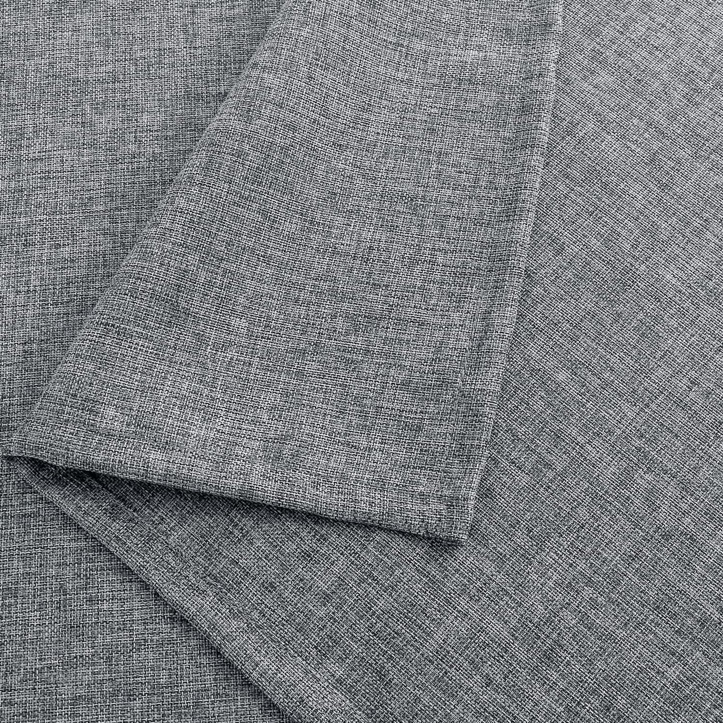 Hiasan 2 Pack Faux Linen Square Tablecloth - Wrinkle and Stain Resistant Washable Table Cloth for Kitchen Dining Room Holiday Table Cover for Party Dinner, Grey, 70 x 70 Inch