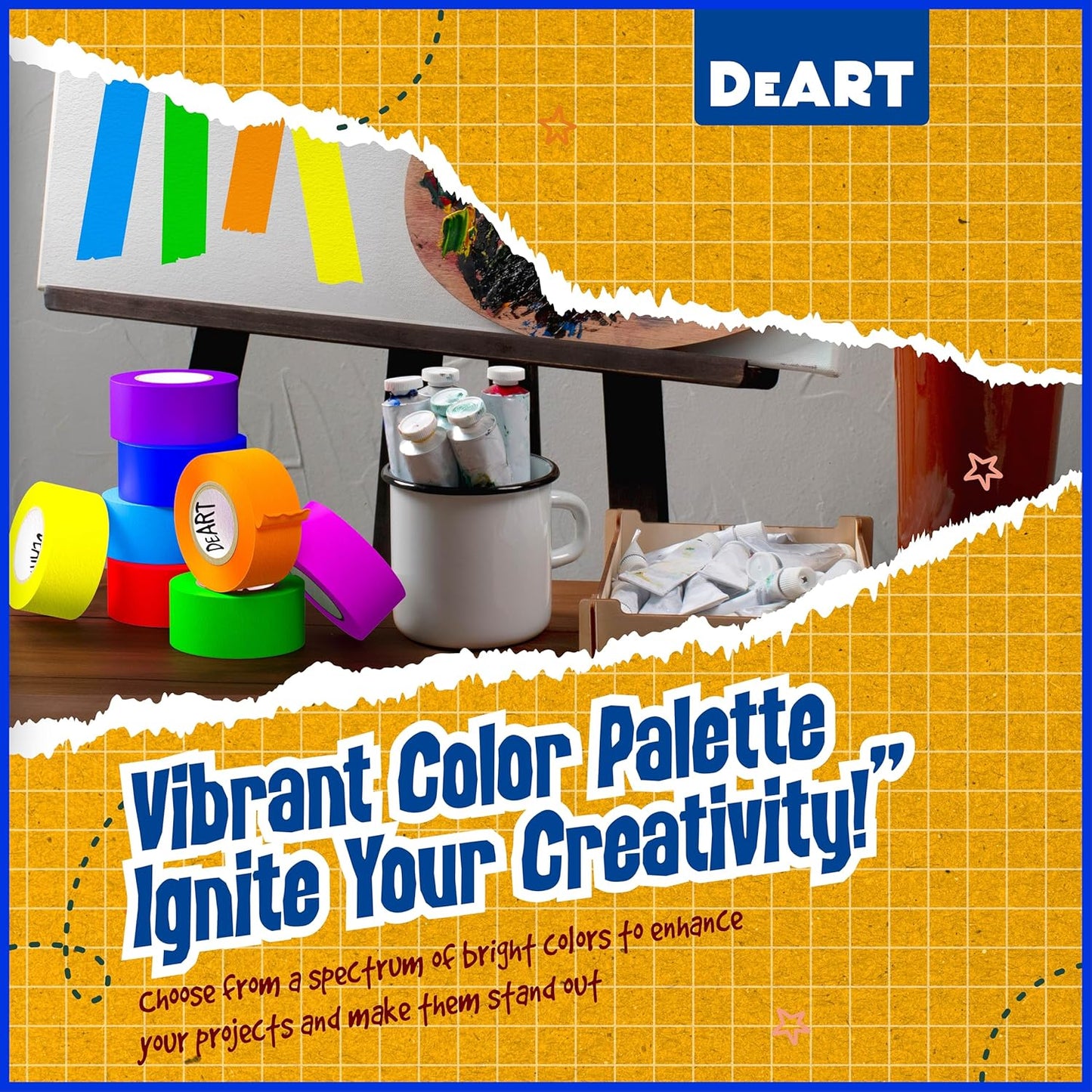 Colored Masking Tape, 264 Ft x 0.6 inch MIni Color Painters Tape for Arts & Crafts Labeling 12 or 8 Pack, Coding, Kids Art Supplies, Whiteboard Tape, Craft Supplies for Kids, Thin Paper Tape