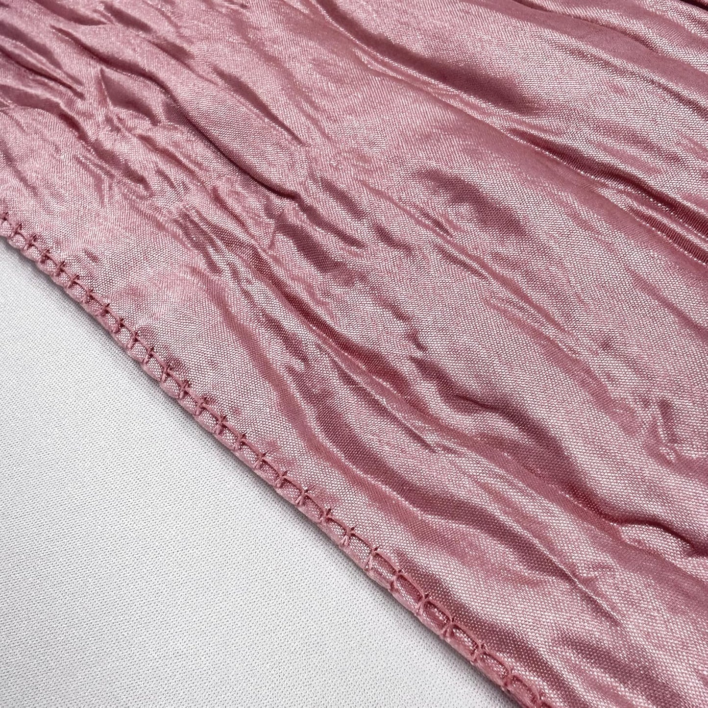 YOUR CHAIR COVERS - 90 x 132 inch Rectangular Crinkle Taffeta Tablecloth - Dusty Rose, Rectangle Table Linens for 6 ft Rectangular Tables, Wedding Crushed Table Cloth