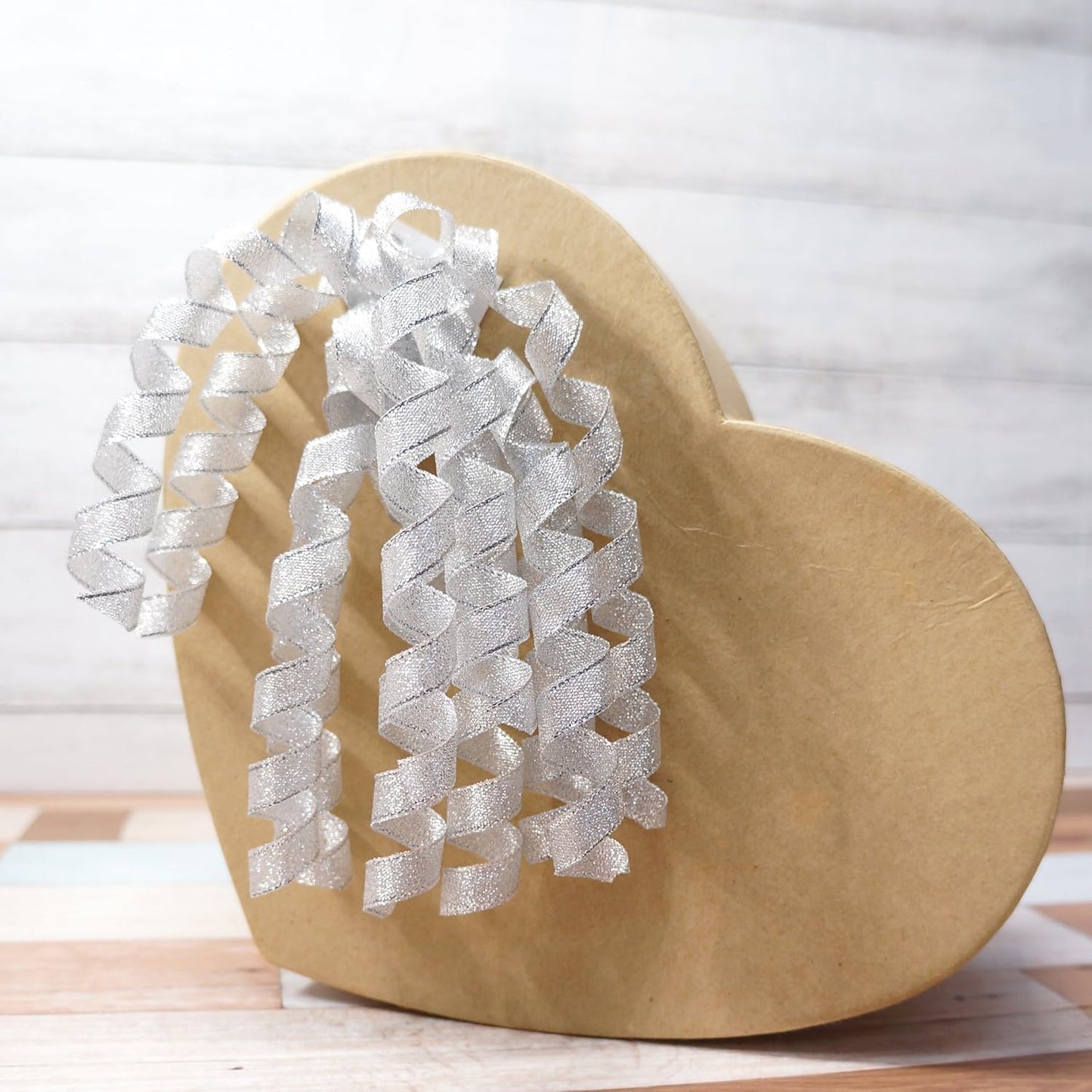 CT CRAFT LLC Silver Metallic Curly Ribbon Bow 6" Long x 6 Counts Gift Wrapping Pre-Tied Self-Adhesive Tab for Birthday Present Box Wine Bottle Baby Shower Party Christmas Hanukah