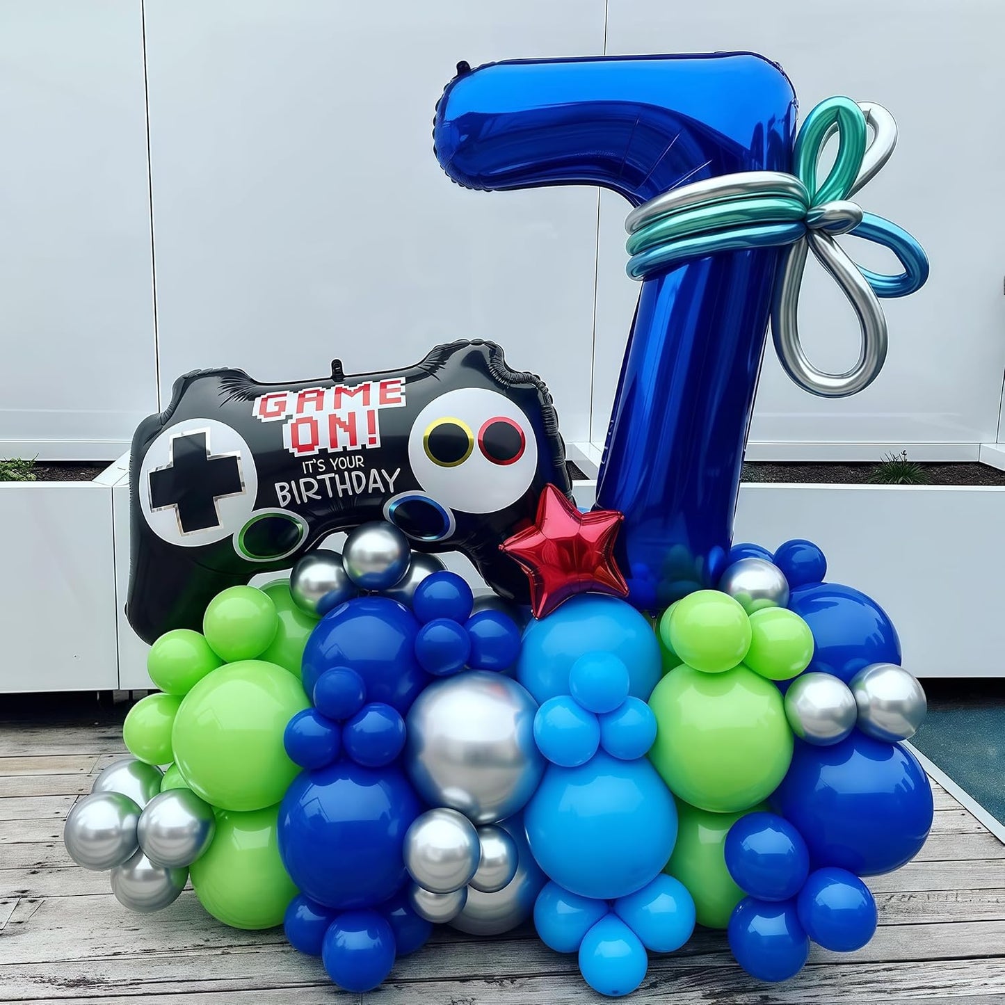 Navy Blue 5 Balloon Number,40 Inch Number 5 Balloon Big Dark Blue 5 Foil Mylar Helium Balloon for Birthday Party Decorations