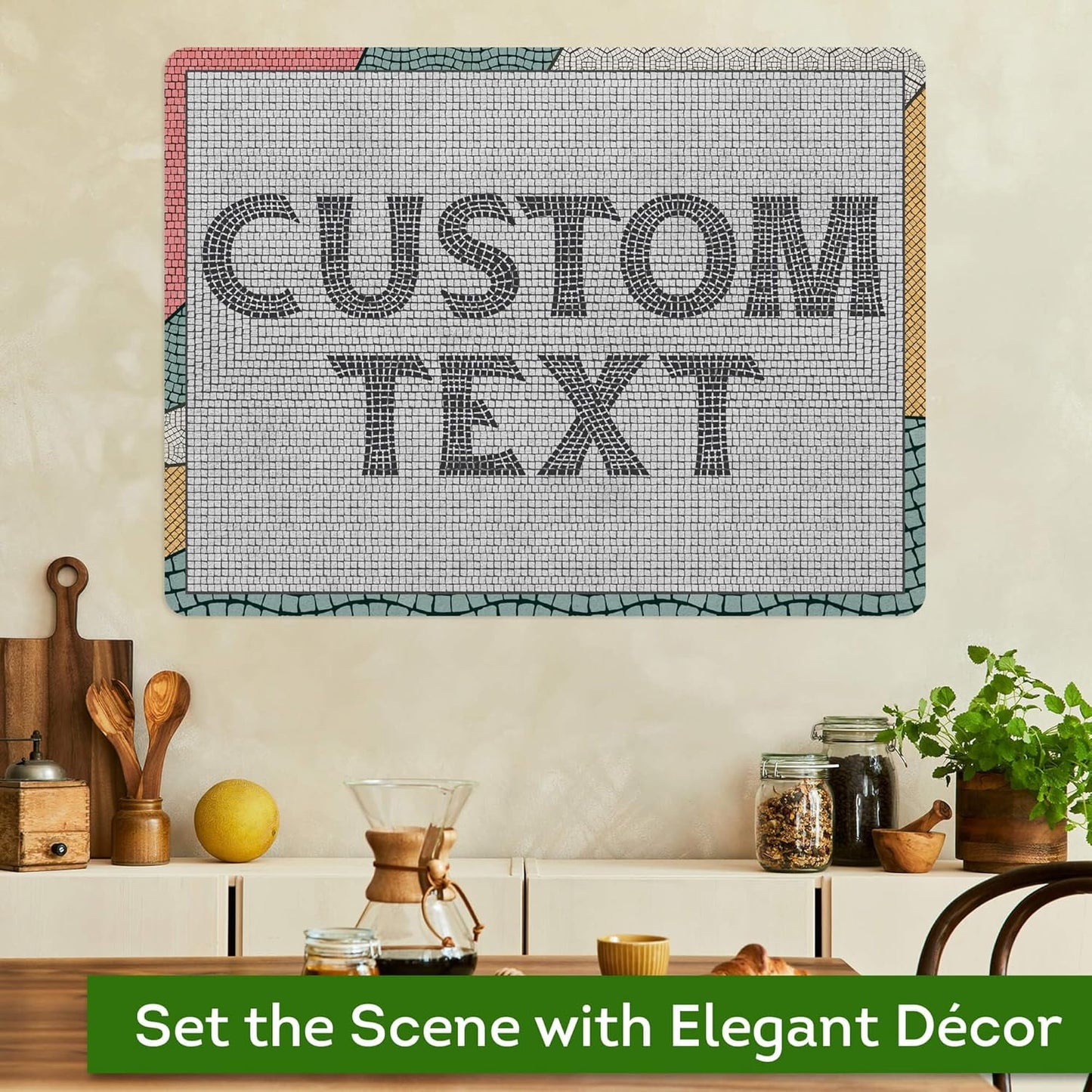 Custom Sign, Custom Street Sign, 11 Font Colors, 13 Font Styles, 4 Hole Options, 22 Sizes, 18x24 Inches, Rust Free DiBound, Fade Resistant, Made in USA by My Sign Center (Fauxsaic 2)