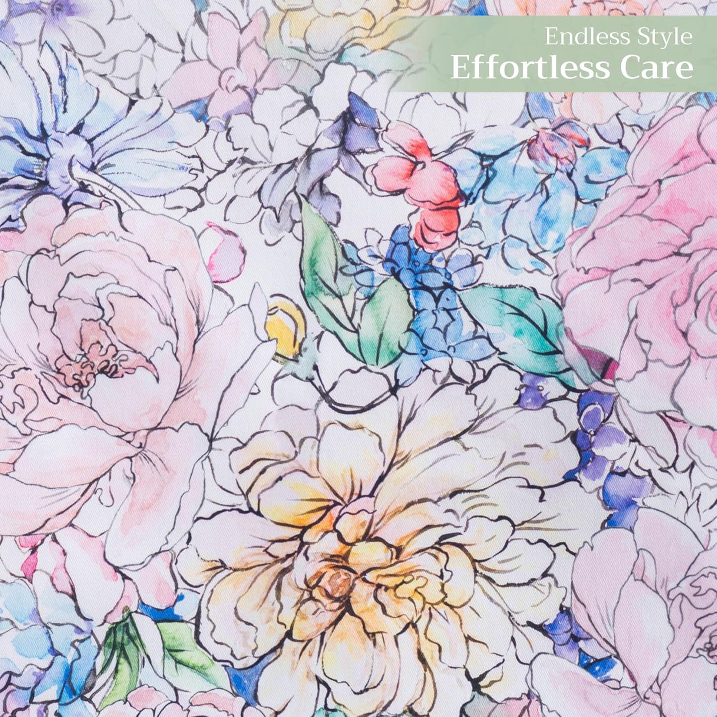 Maison d' Hermine Table Runner 100% Cotton Double Layer Table Runners 72 inches Long Decorative for Kitchen Dining Party Baby Shower Wedding Bridal Shower Spring Summer (Floral Love, 14.50" x 72")