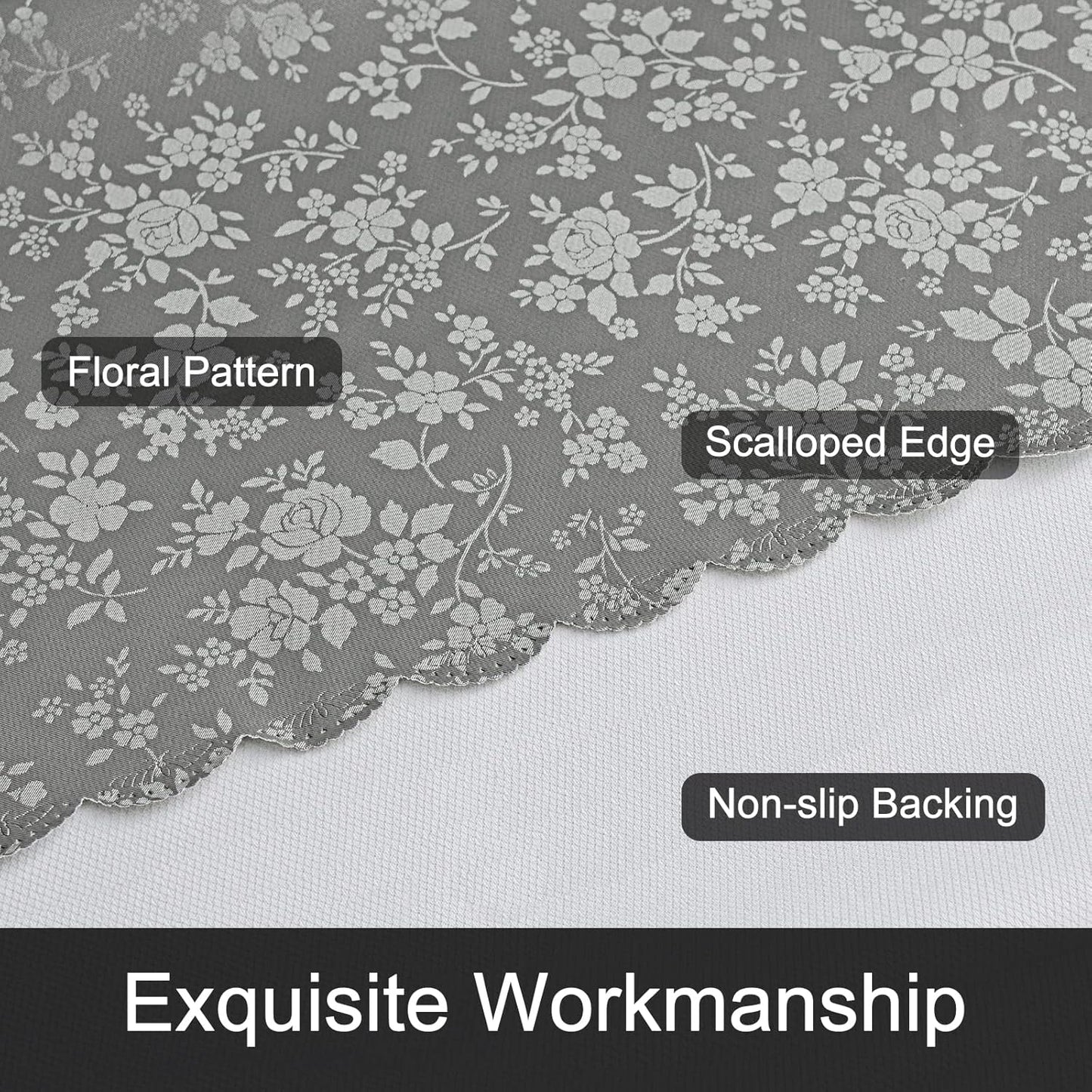 Smiry Round Table Cloth, Waterproof Heavy Duty Vinyl Tablecloths, Wipeable Washable Table Cover for Kitchen and Dining Room (Grey, 70" Round)