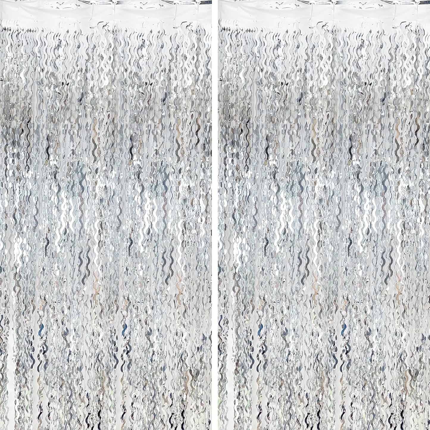 Silver Streamers Photo Backdrop Shimmer Wall Backdrop, Christmas Decorations, Bachelorette Party Supplies, Women Birthday Decorations, Engagement Party Decor, Disco Parties Favor, Bridal Shower Decor