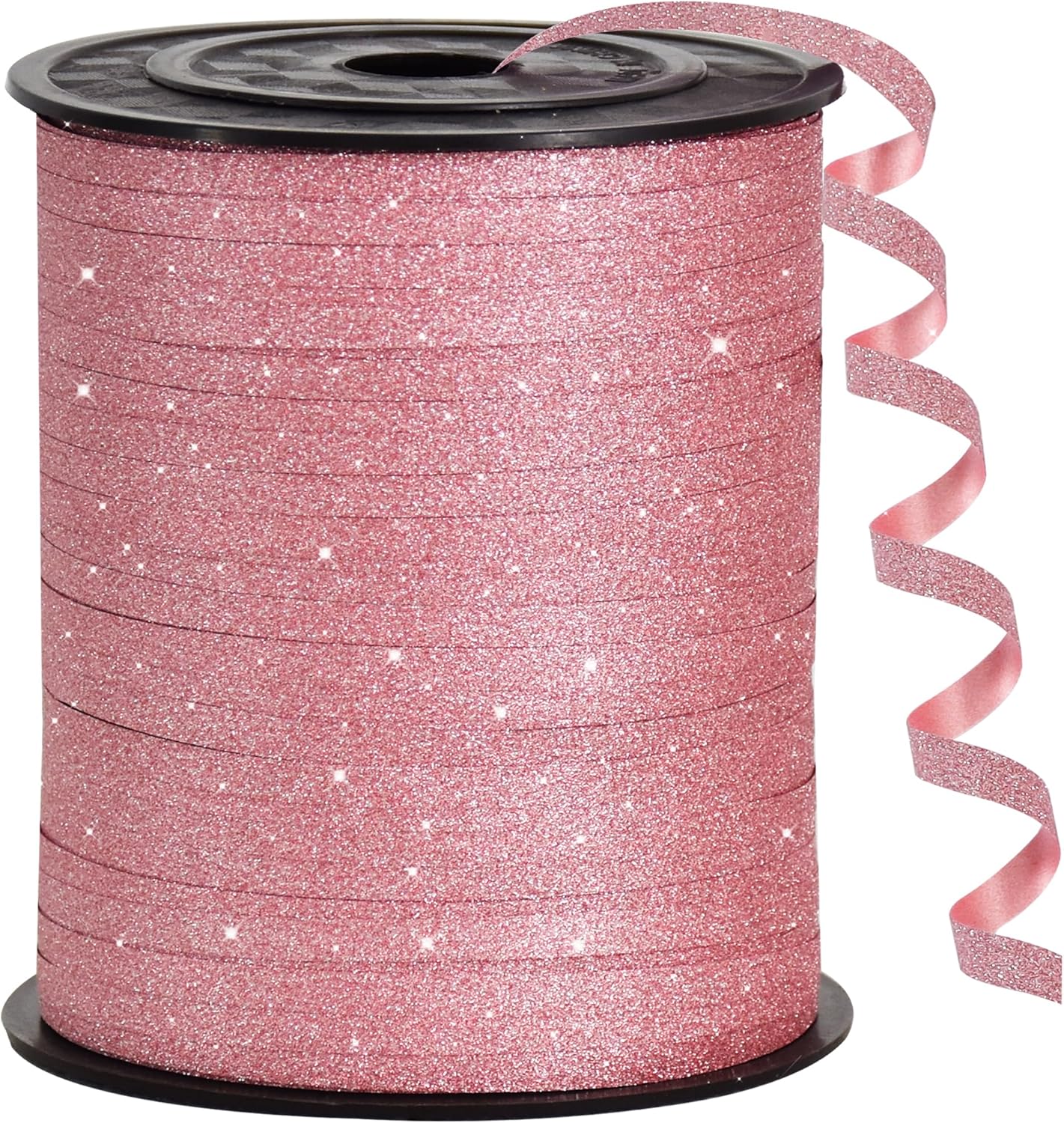 BEISHIDA 500 Yards Rose Gold Glitter Ribbon Curling Crimped, Glitter Ribbon Balloon String Shiny for Gift Wrapping Ribbon for Birthday Party Festival Art Craft Decor Florist Flowers Decoration